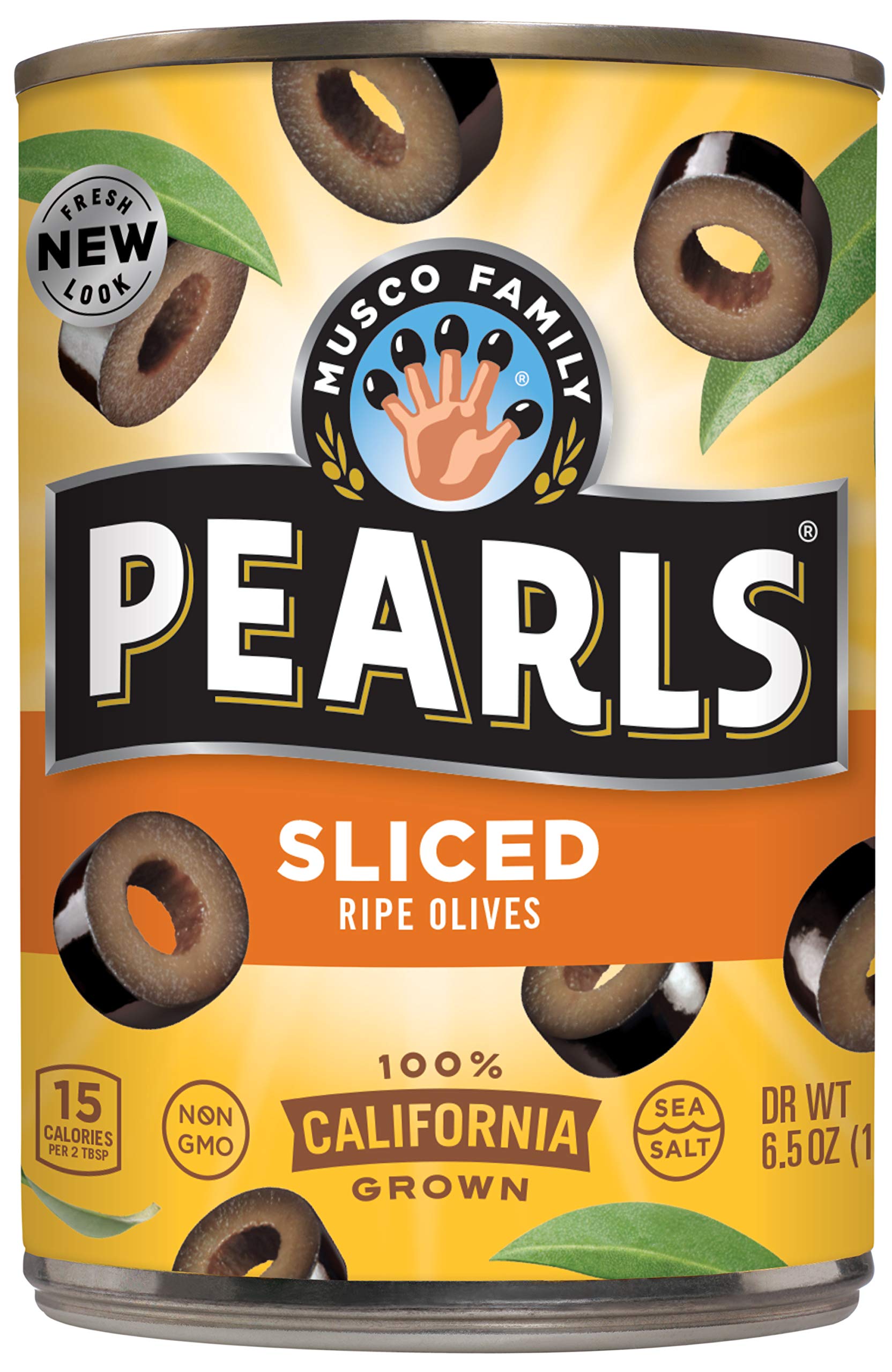 Pearls Sliced Ripe Black Olives - 6 Pack (6.5 oz Cans) | Premium Quality Pitted Olives for Salads, Pizzas & Mediterranean Recipes