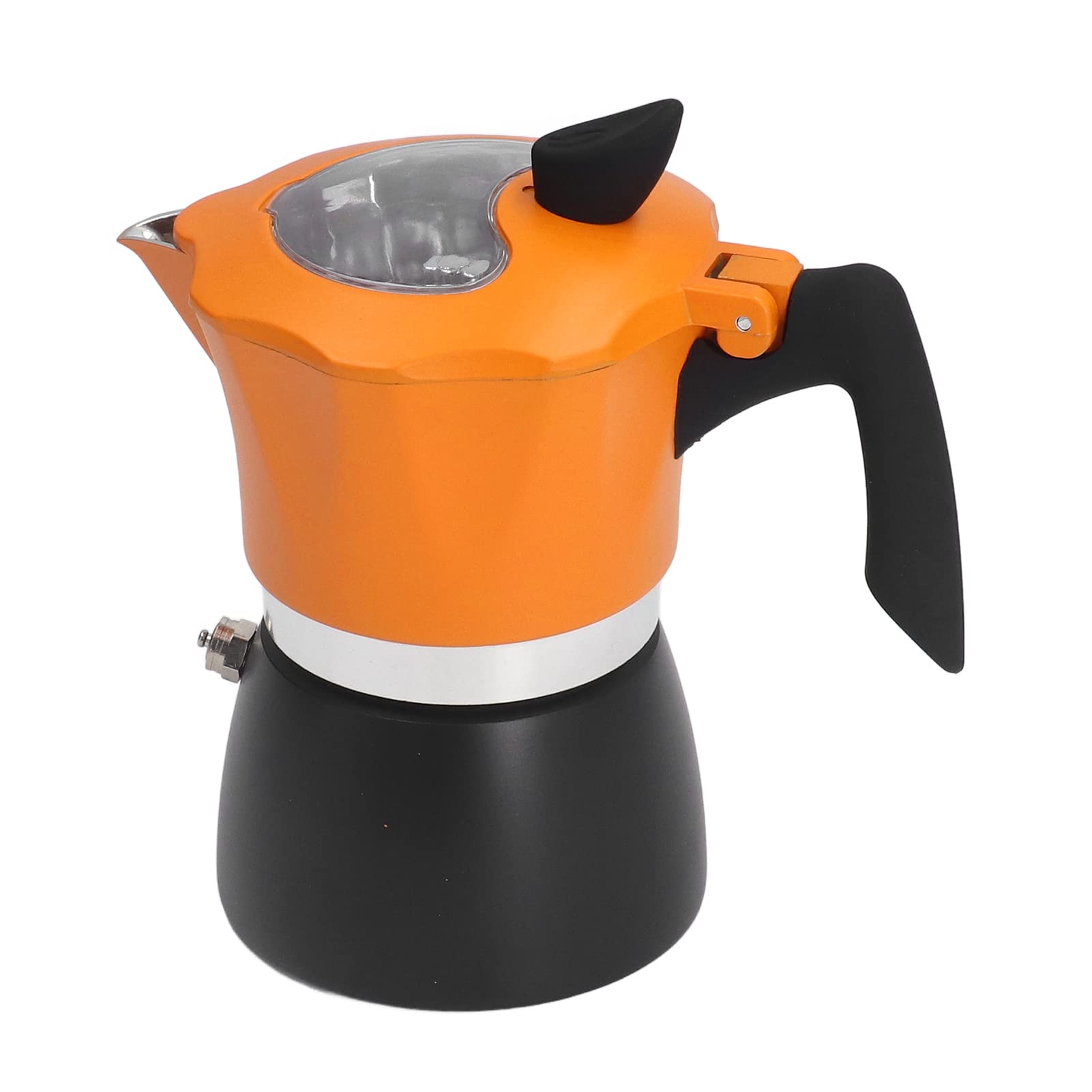 150ML Italian Style Moka Pot - Aluminum Espresso Maker with Even Heat Distribution, High Temperature Resistance & Odorless Design for Home, Cafe, Camping - Perfect for Morning Coffee, Office Breaks & Outdoor Adventures