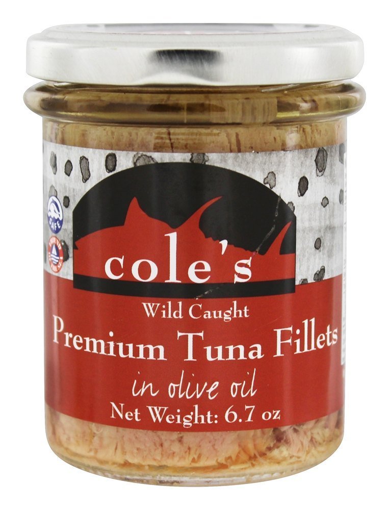Premium Wild-Caught Tuna in Olive Oil - Coles 5.3 oz Glass Jar - High Protein, Keto & Paleo Friendly - Perfect for Salads, Sandwiches & Healthy Snacks