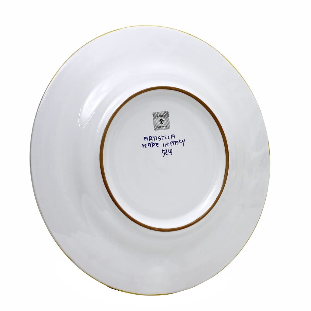 VECCHIA DERUTA Hand Painted Ceramic Salad & Cereal Bowl [009-VEC] - Authentic Italian Deruta Pottery, Original Design, Includes Certificate of Authenticity | Perfect for Breakfast, Salad Serving & Home Decor
