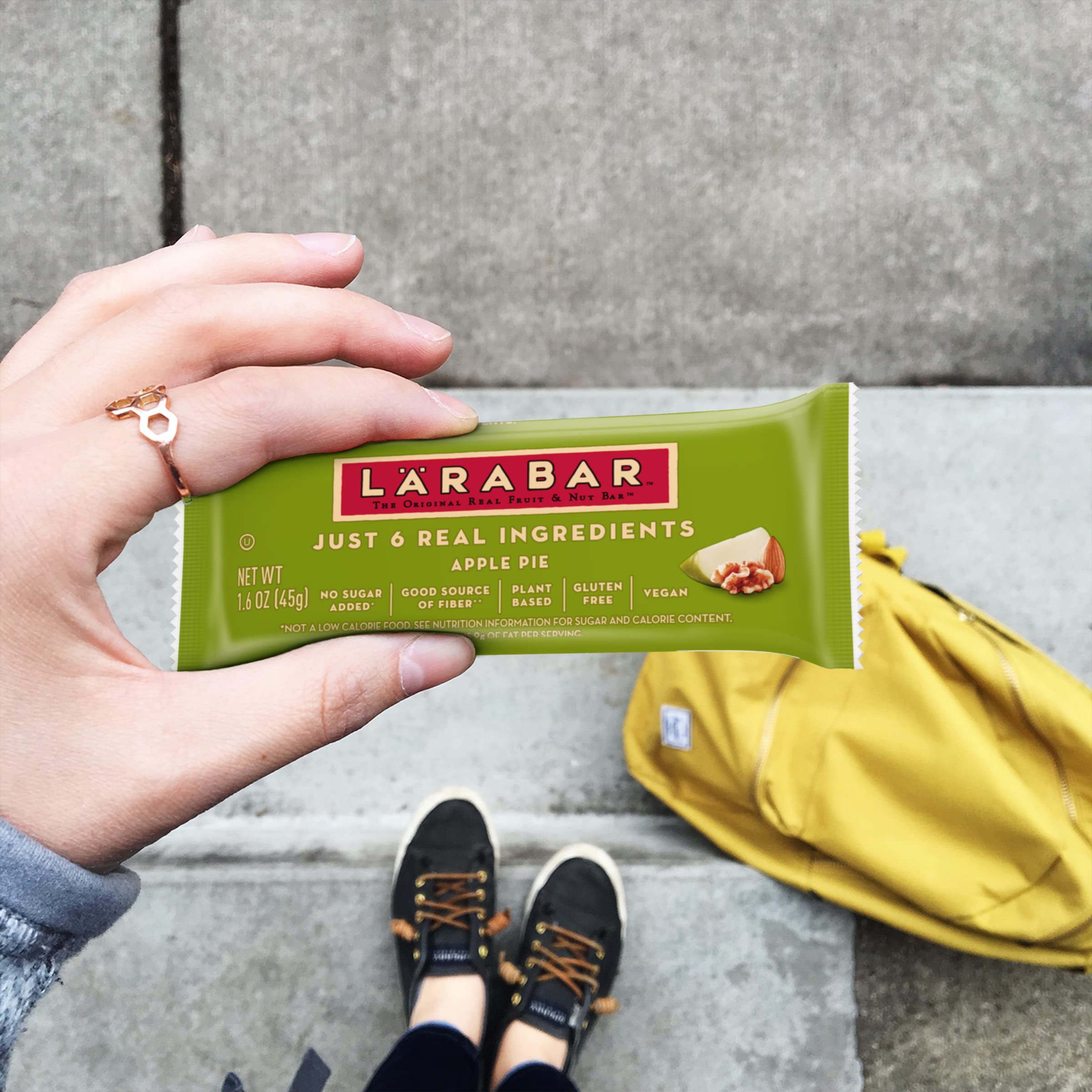 Larabar Apple Pie Gluten Free Vegan Snack Bars - 16 Pack (1.6 oz Each) | Organic Fruit & Nut Energy Bars for Hiking, Travel & Healthy On-the-Go Snacking