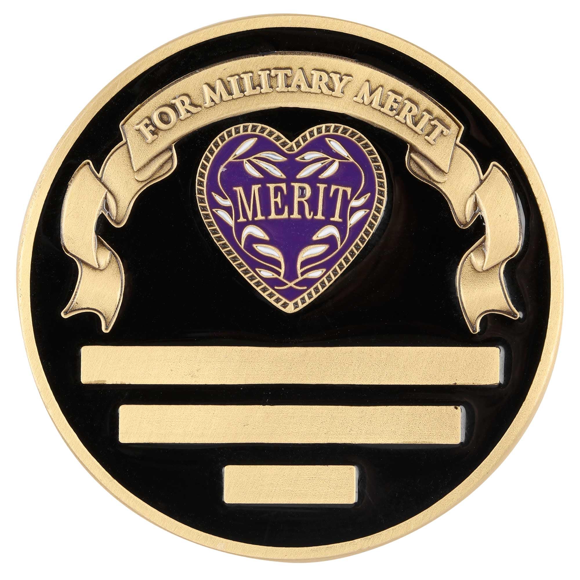MEDALS OF AMERICA EST. 1976 Curved Coin Display Stand - Antique Brass Finish | Perfect for Military Coin Collections, Award Showcases & Home Decor Displays