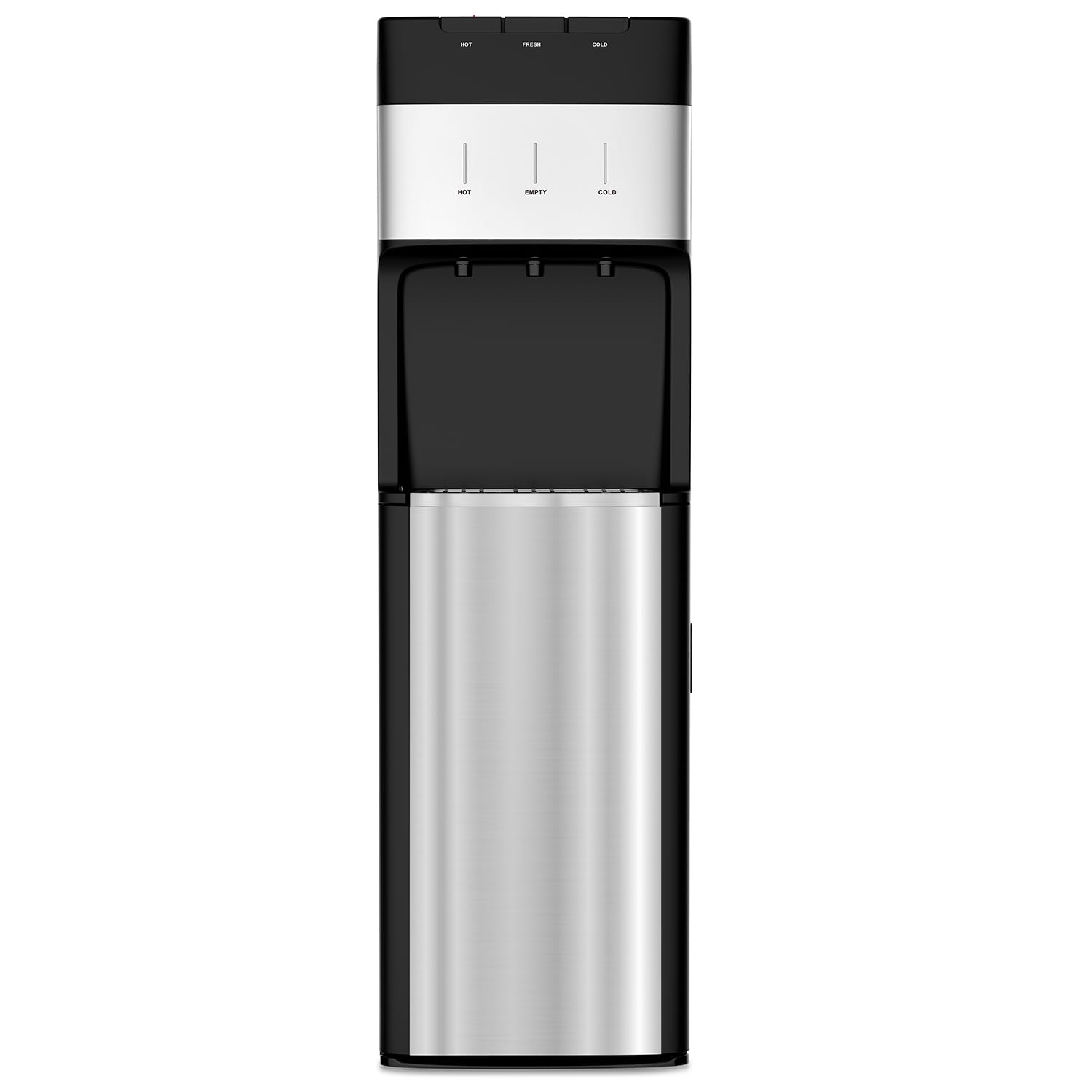 VECYS 3-5 Gallon Bottom Loading Stainless Steel Water Dispenser with Hot, Cold & Room Temperature Options - Child Safety Lock, 304 Stainless Steel Reservoirs & Intake Tube - Perfect for Home, Office & Commercial Use