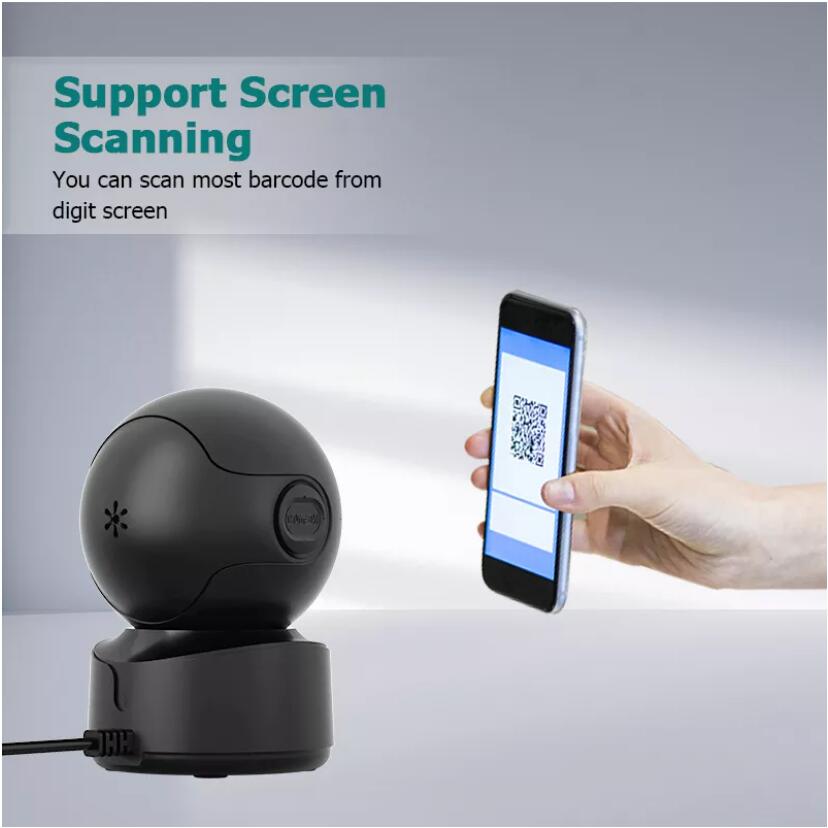 Hands-Free USB Barcode Scanner - A5 Wireless 1D/2D QR Code Reader for Retail, Warehouse & Inventory Management - Perfect for Supermarkets, Libraries and Small Businesses