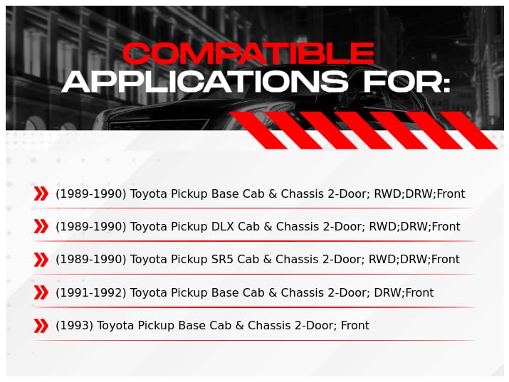 R1 Concepts Premium Front Brake Kit - Ceramic Brake Pads & Rotors for 1989-1993 Toyota Pickup | High-Performance Braking System for Off-Road & Daily Driving