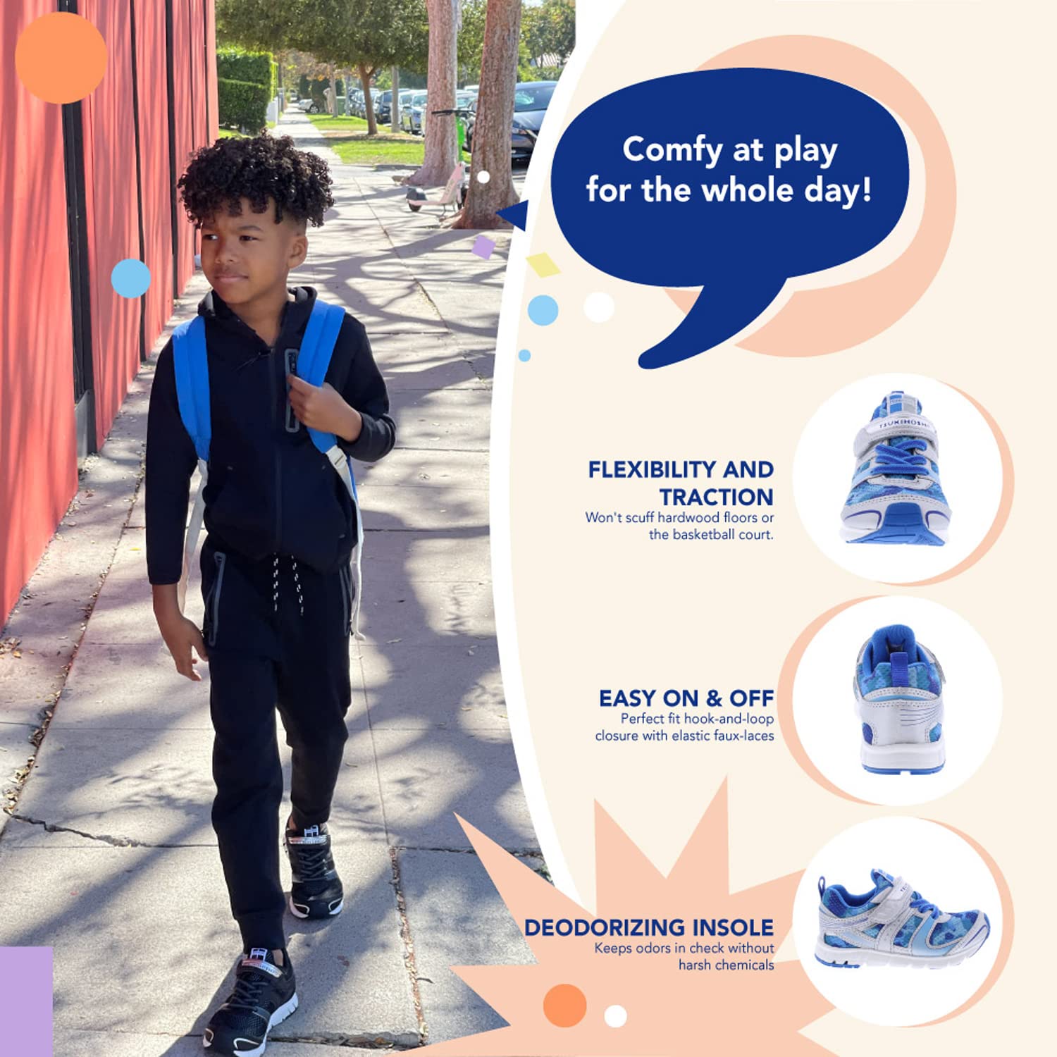 TSUKIHOSHI Boys' Youth Velocity Sneakers - Lightweight Running Shoes for Kids & Little Big Kids - Perfect for School, Sports & Outdoor Activities