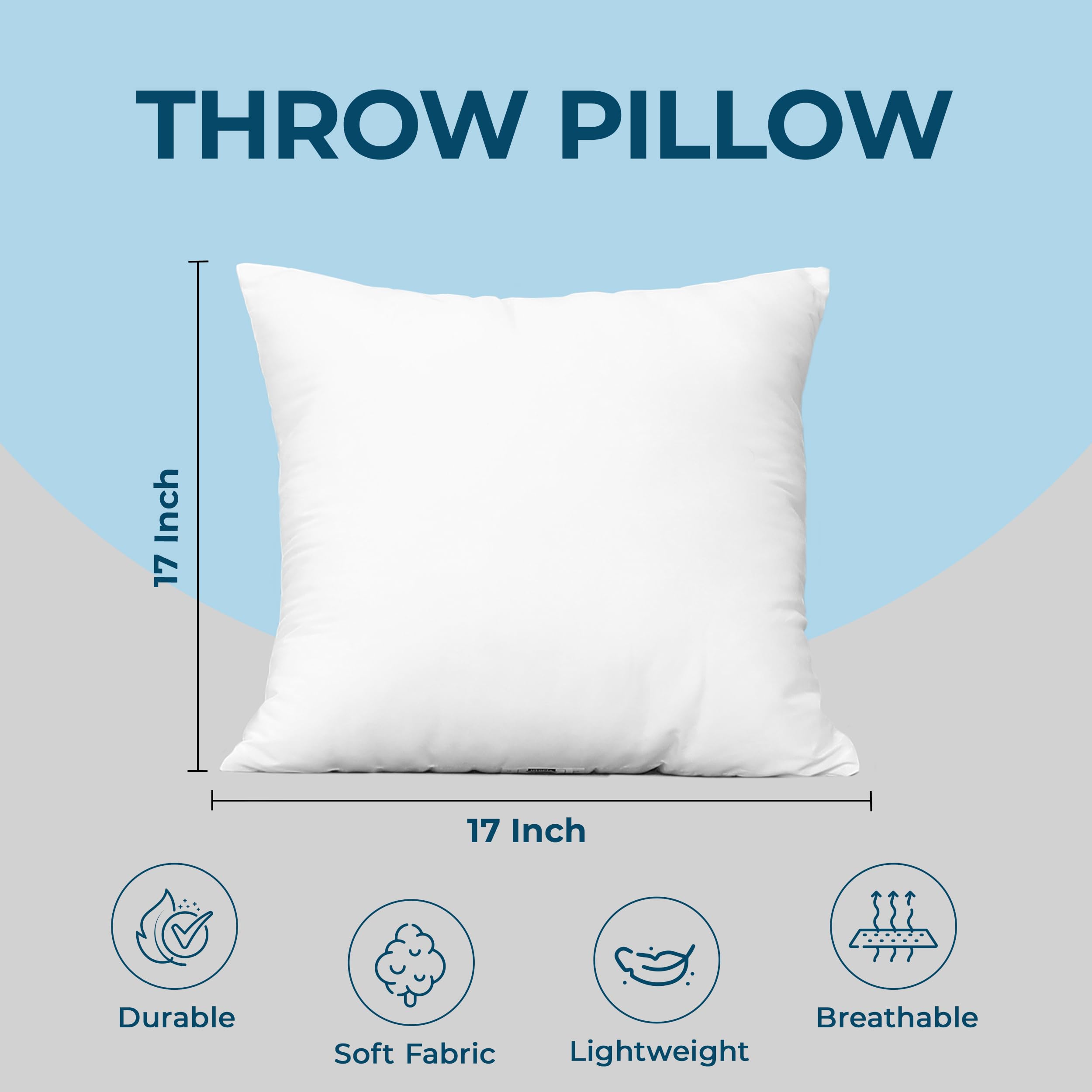 Utopia Bedding 24-Pack White Decorative Throw Pillows 17x17 Inches - Soft Couch, Sofa & Bed Accent Pillows for Living Room, Bedroom & Home Decor