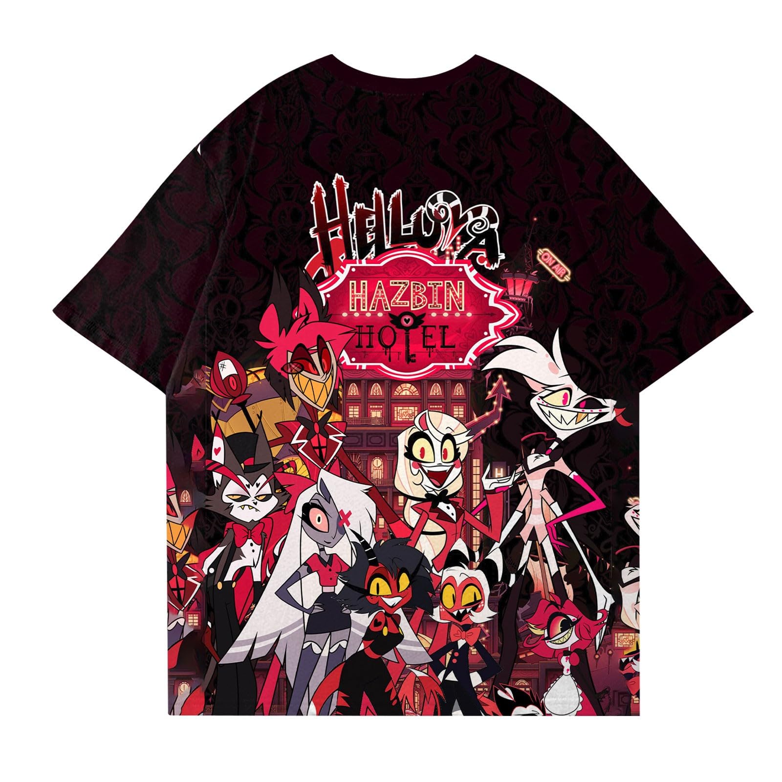 Hazbin Hotel Anime T-Shirt for Women - Short Sleeve Round Neck Pullover Top | Official Merchandise 2024 | Perfect for Cosplay, Anime Conventions & Casual Wear
