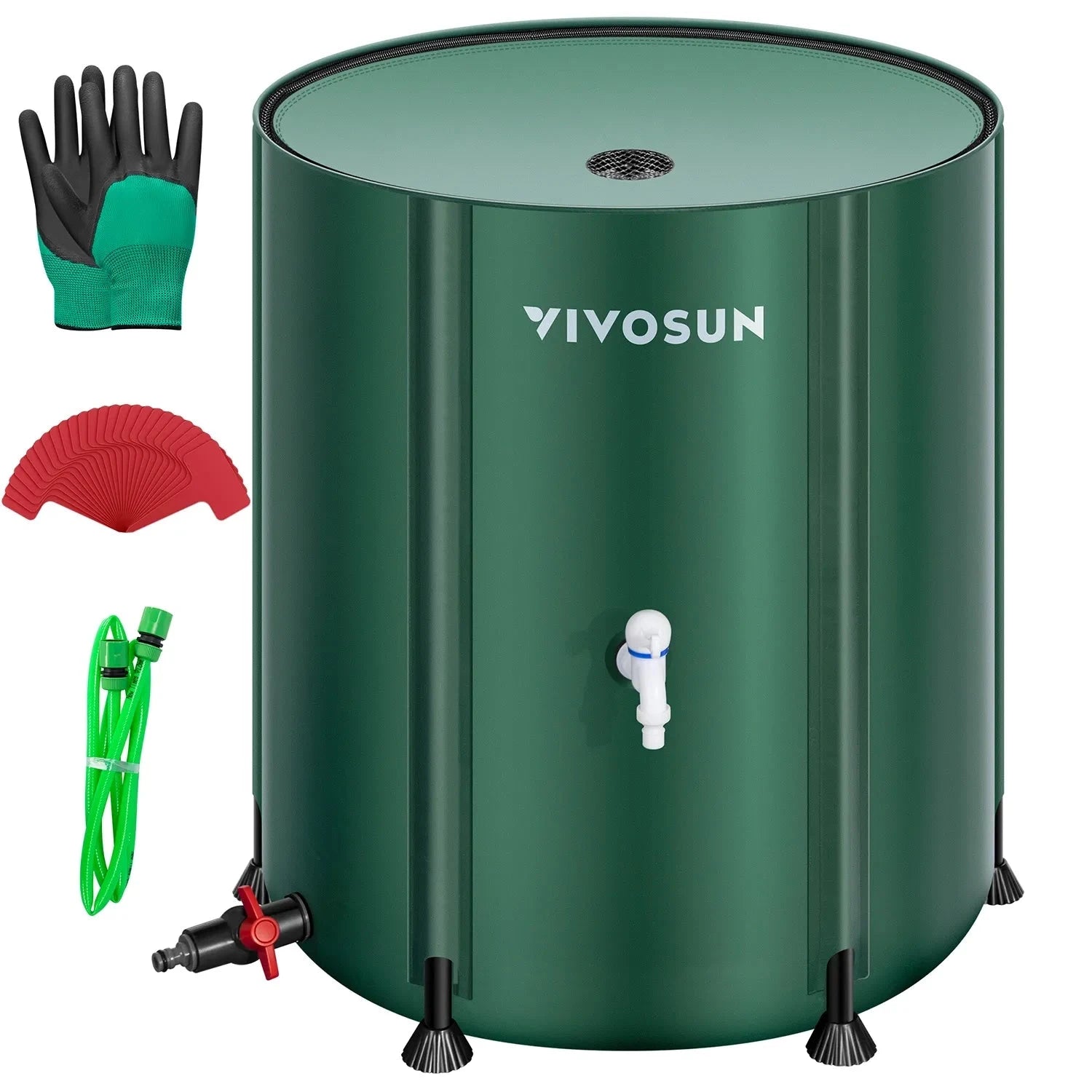 Vivosun 53 Gallon Collapsible Rain Barrel - Water Storage Container for Outdoor Garden, Lawn Irrigation & Emergency Water Supply | Durable & Space-Saving Design