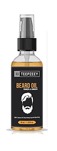 TEEPZEEY Beard Growth Oil for Thicker & Longer Facial Hair - 50ml | Vitamin C Face Wash for Deep Cleansing - 100ml | Red Onion Hair Conditioner for Stronger Hair - 200ml | Grooming Kit for Men with Dry Skin & Hair Care Routine