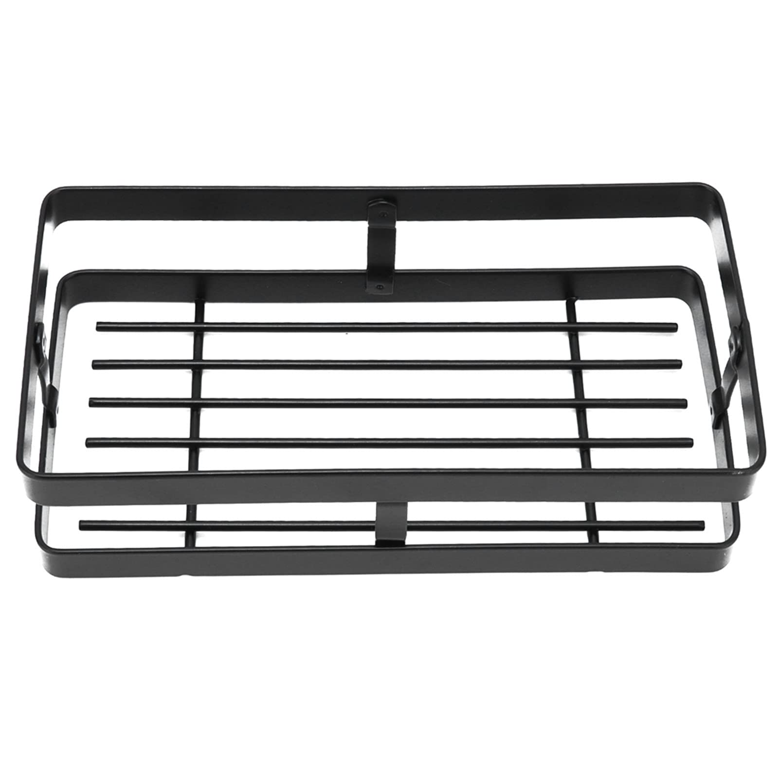 Wall-Mounted Spice Rack Organizer - Black Kitchen Shelf for Seasonings & Toiletries | Space-Saving Home Storage