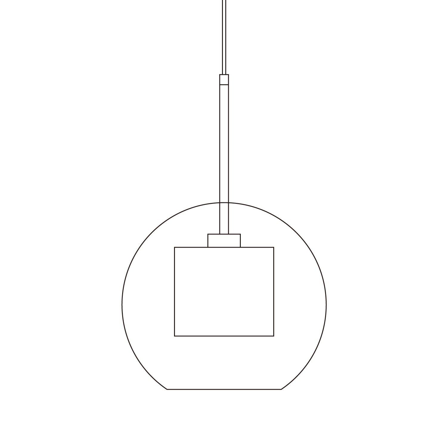 Chiswick Glass Pendant Light - Modern Hanging Ceiling Lamp for Kitchen Island, Dining Room & Bedroom Lighting