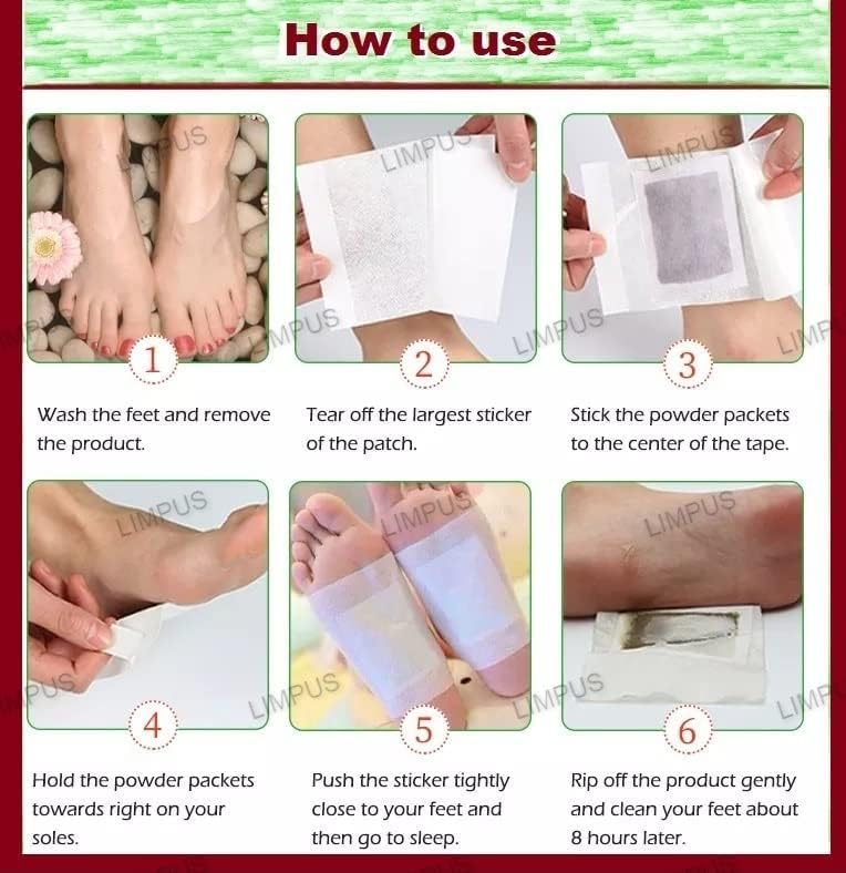LIMPUS Detox Foot Pads for Cleansing & Purification - 30 Pads (3 Pack) | Natural Foot Detox Patch for Toxin Removal, Improved Circulation & Relaxation | Perfect for Post-Workout Recovery & Spa Night Self-Care