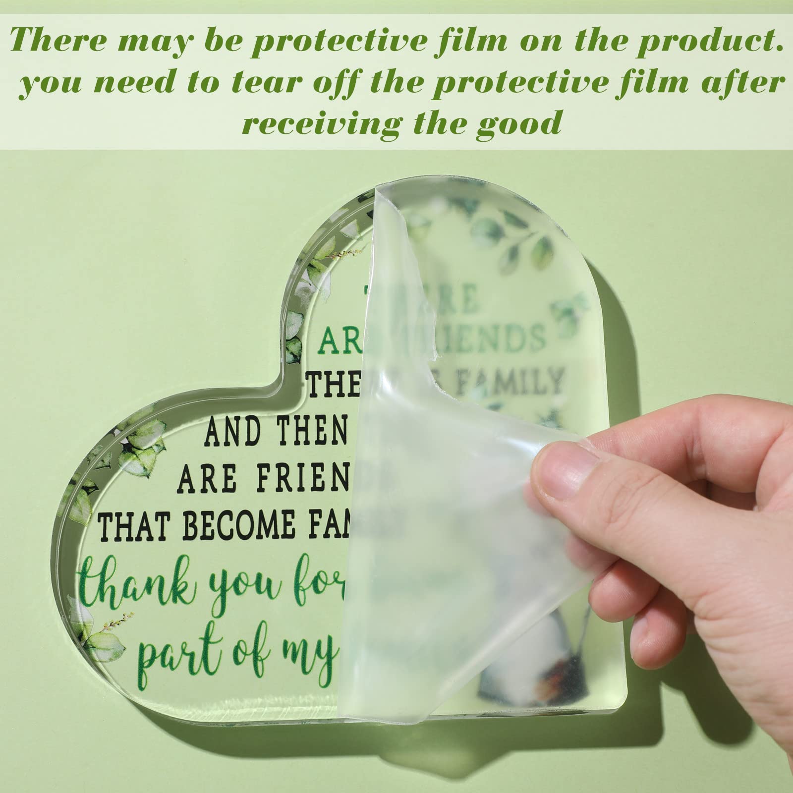 Chunful Friendship Gift for Women & Girls - Best Friend Acrylic Plaque, Birthday, Going Away, Retirement Keepsake, Eucalyptus Decor for Home, Office, or Dorm Room