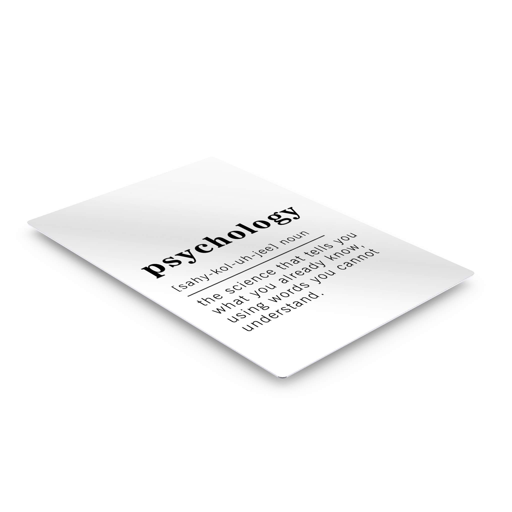 Funny Psychology Definition Metal Print - Inspirational Quote Wall Art for Office, Living Room, Bedroom & Bathroom Decor | 24x16 Inches Ready to Hang Home Decor | Made in USA | Perfect for Gifts, Therapist Offices & Mental Health Awareness Spaces