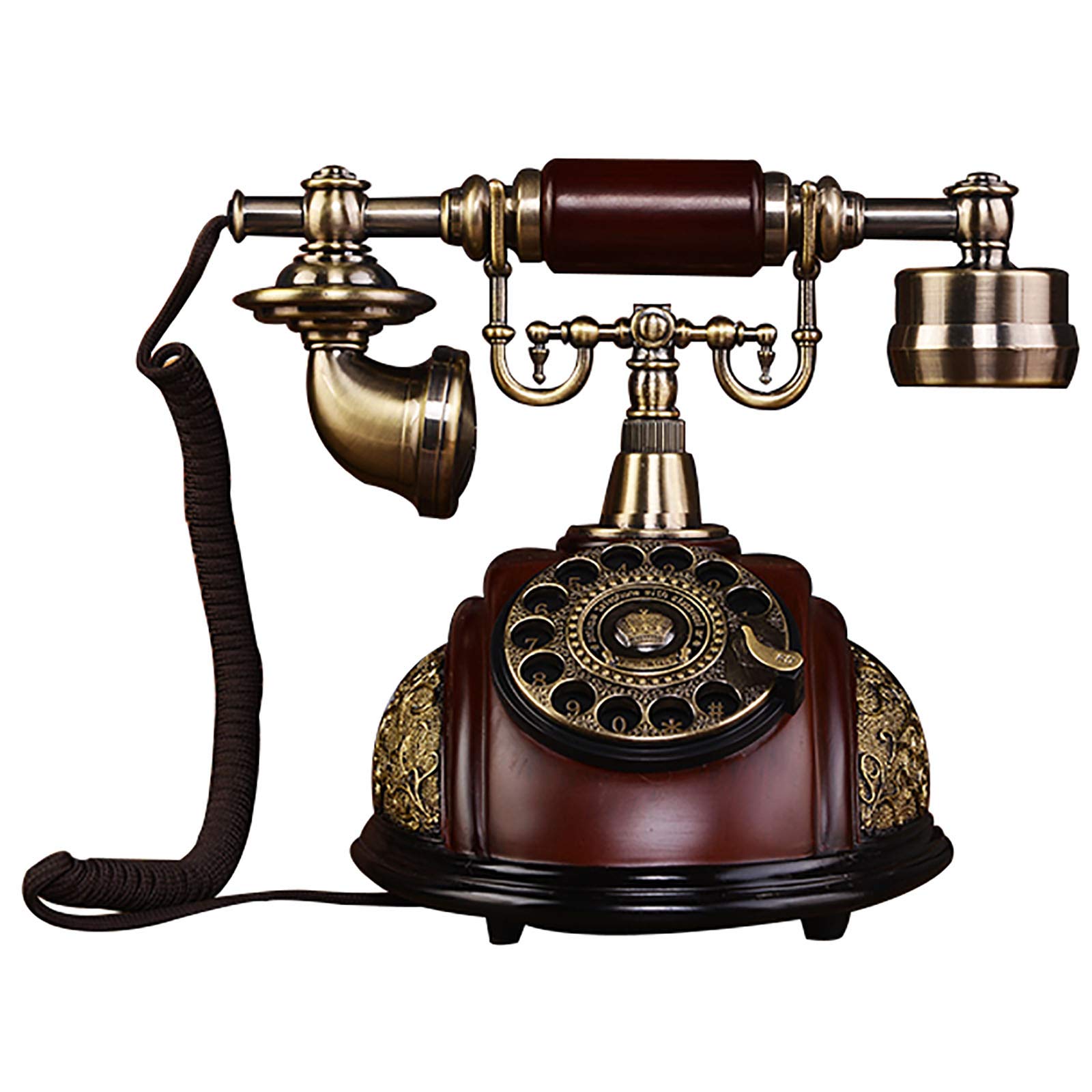 Vintage Rotary Telephone Retro Corded Phone with Electronic Ringtones | Antique Rotary Dial Desk Phone | Perfect for Home Décor, Vintage Themed Parties & Film Props