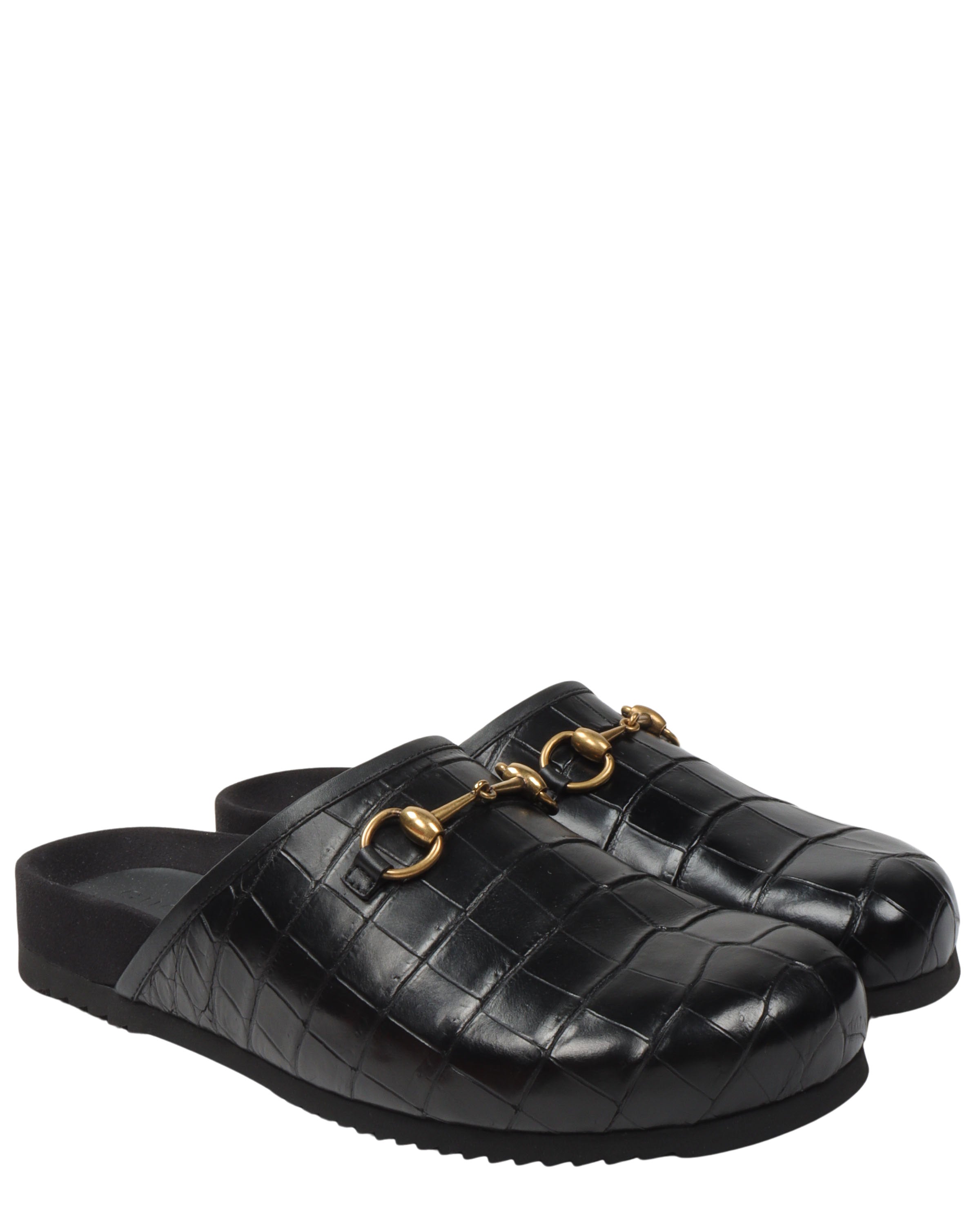 Genuine Crocodile Leather Mules for Women - Comfortable Slip-On House Shoes - Perfect for Indoor Lounging, Spa Days & Relaxing at Home