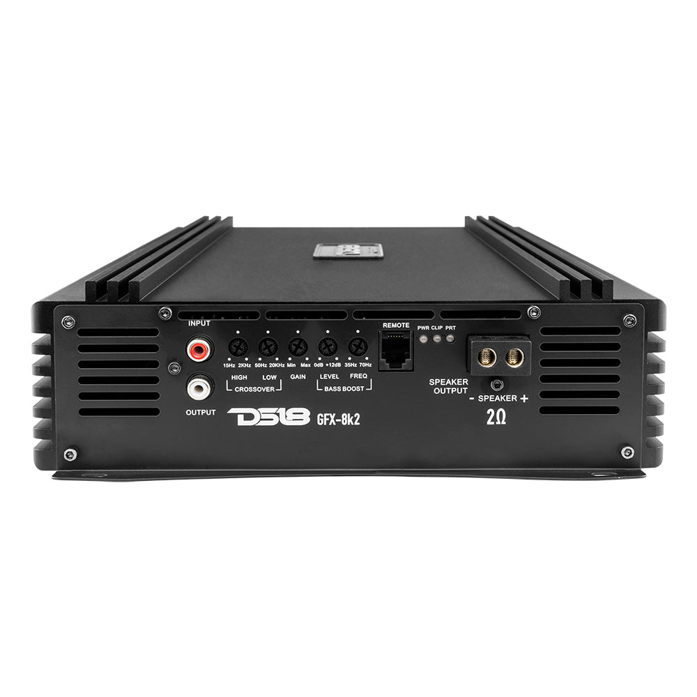 8000W RMS 2 Ohm Class D Amplifier - 1 Channel Full Range Pro Audio Power Amp for Car Audio, Home Theater & Live Sound Systems