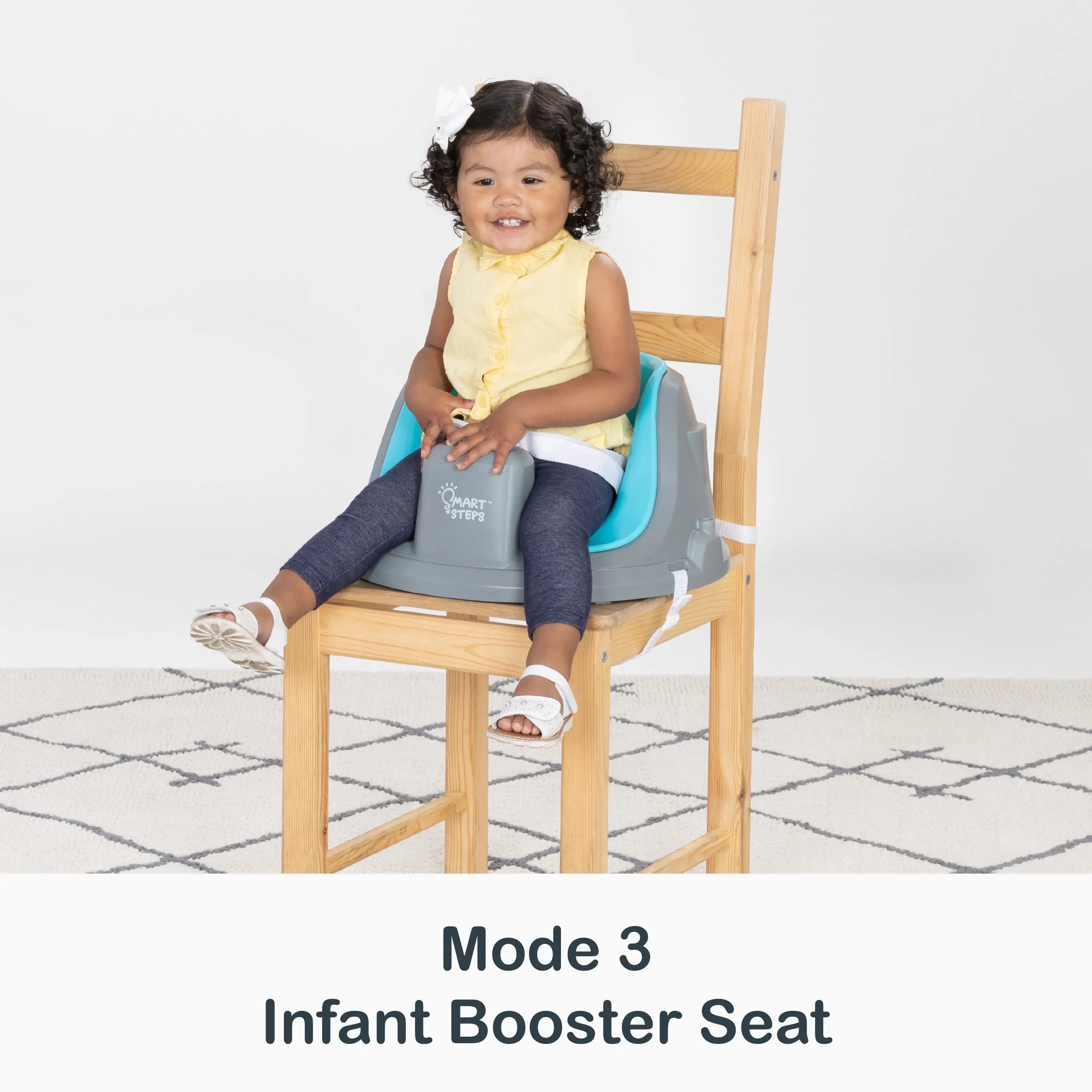 Smart Steps® Explore N’ Play 5-in-1 Activity Booster Seat - Blue Safari Fun for Toddlers | Convertible High Chair, Step Stool & Play Table | Perfect for Dining, Learning & Playtime