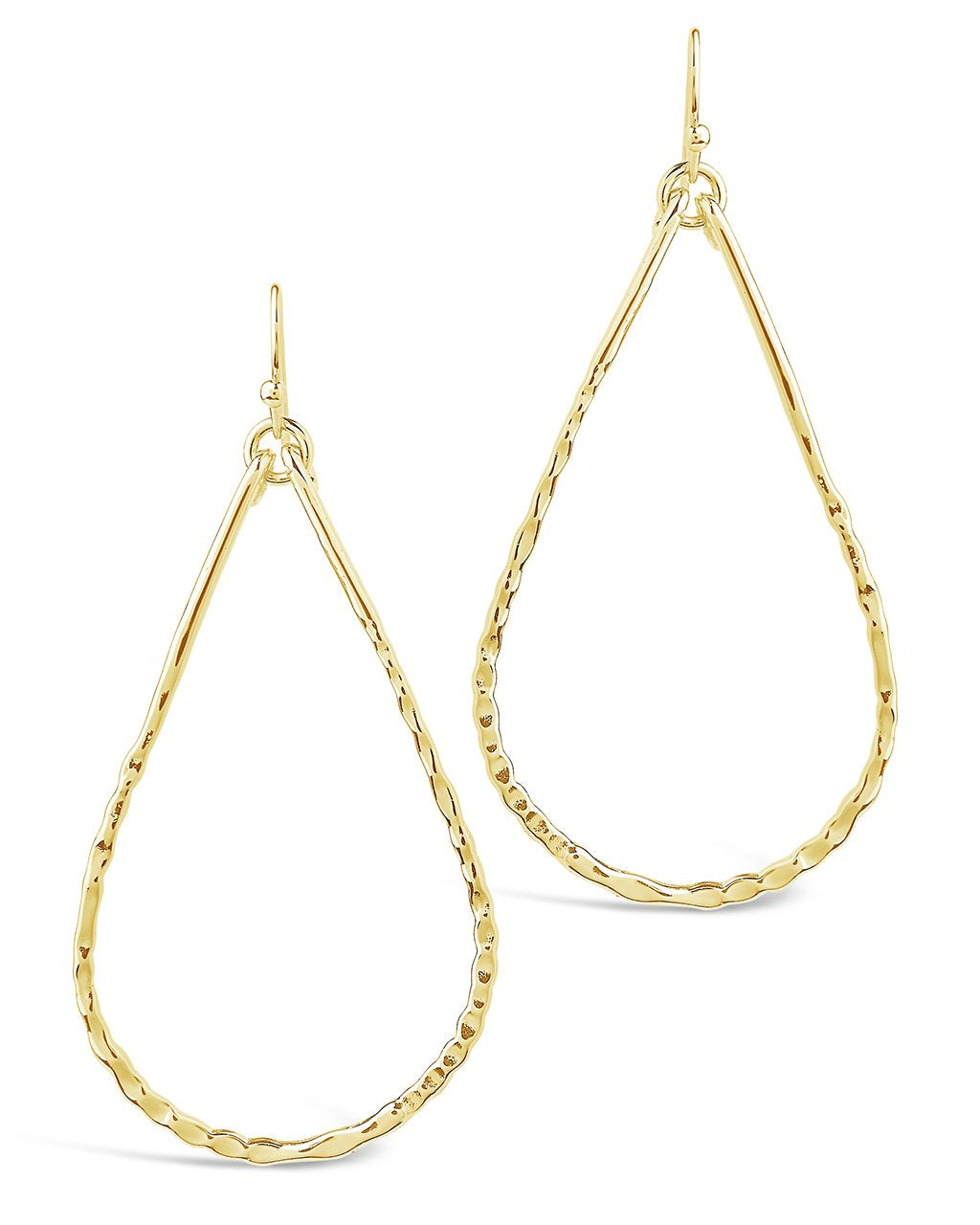 Hammered Teardrop Dangle Earrings for Women - Handmade Boho Chic Jewelry - Perfect for Parties, Weddings & Everyday Wear