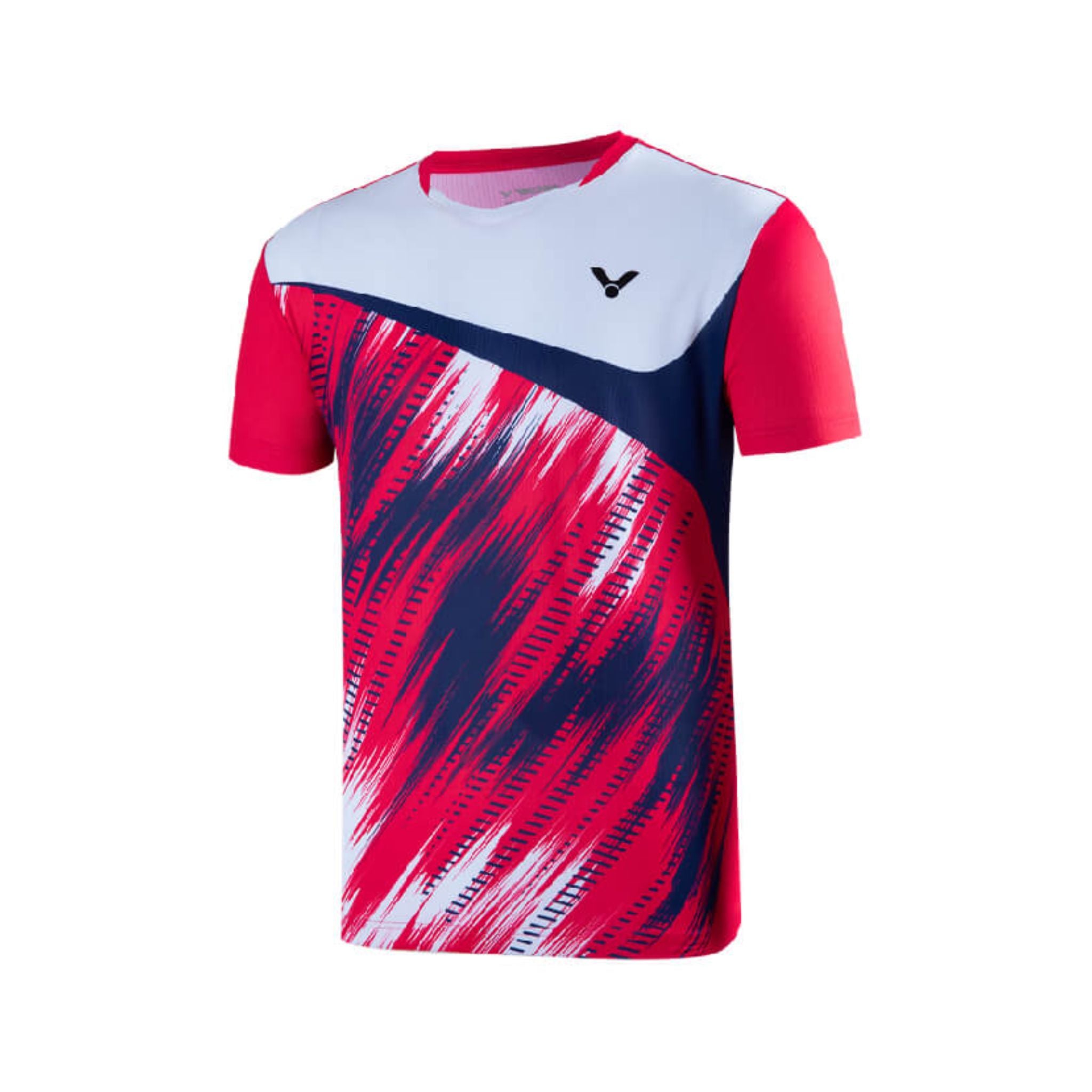 Victor T 30021D Men's Comfortable Cotton T-Shirt - Red - Casual Wear for Everyday & Outdoor Activities