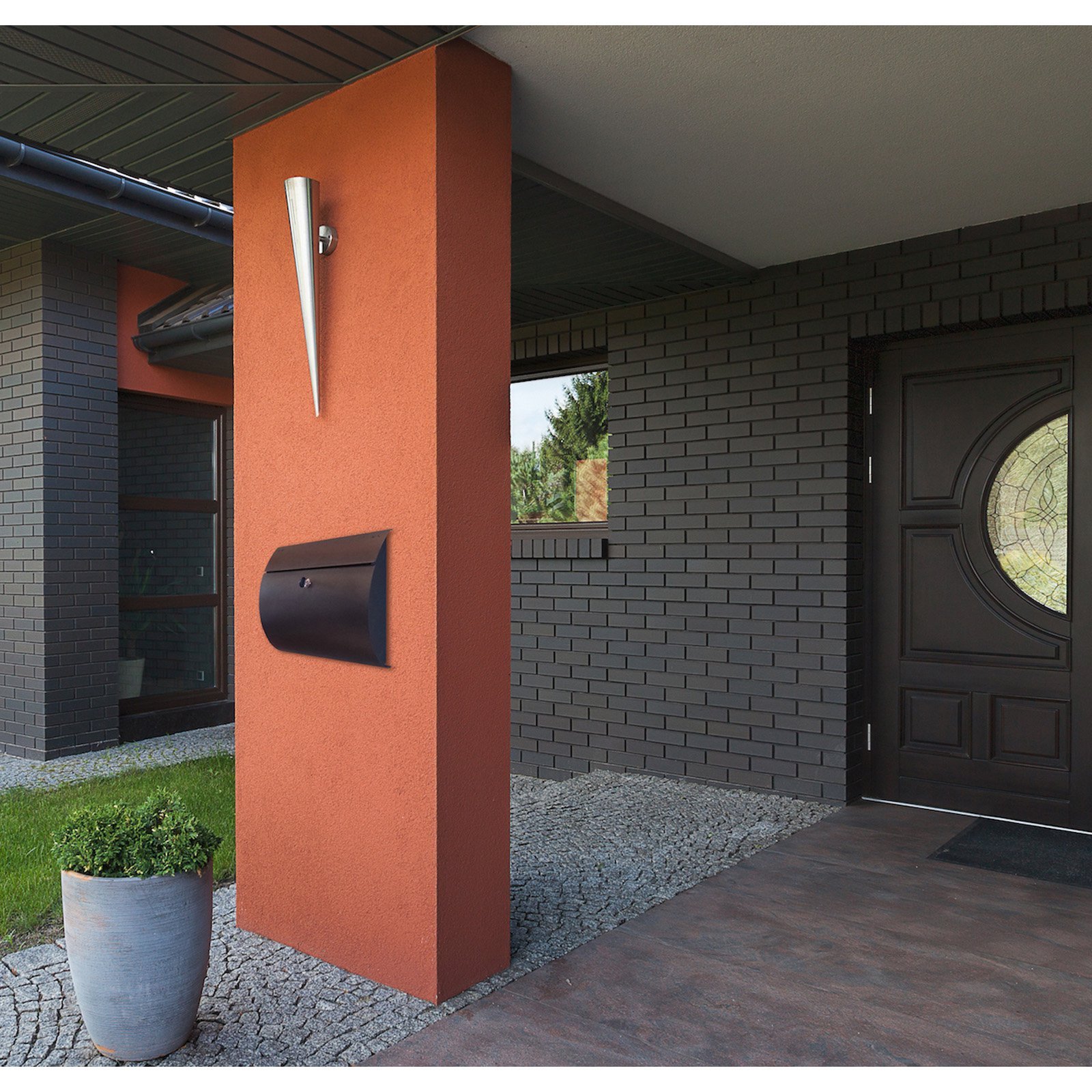 Spira Black Wall Mount Mailbox - Secure & Durable Outdoor Mailbox for Home, Apartment, or Office | Weatherproof & Rust-Resistant Design