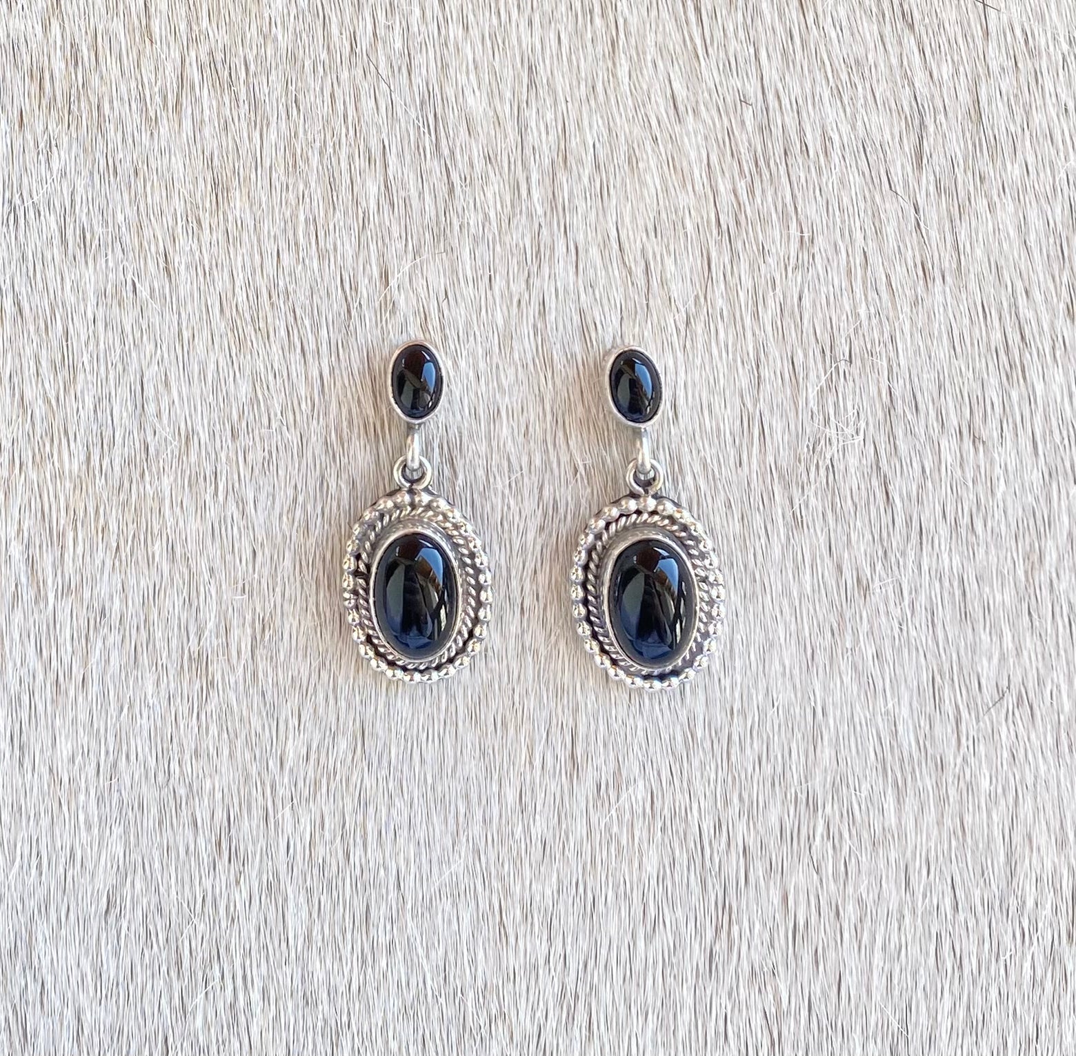 Black Onyx Post Drop Earrings for Women - Elegant Dangle Jewelry for Parties, Weddings & Special Occasions