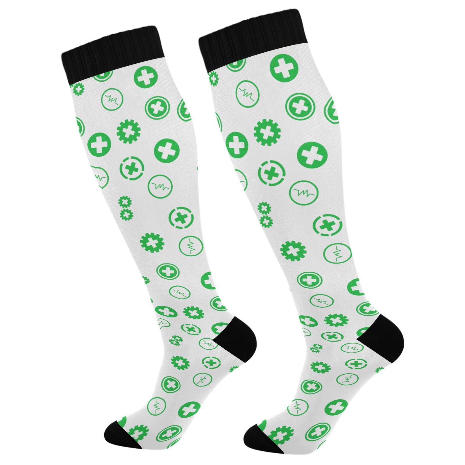 JUNZAN Compression Socks for Women & Men - Medical Grade Support for Running, Cycling, Nursing - Improve Circulation & Reduce Swelling - Perfect for Athletes, Travel & Long Work Shifts