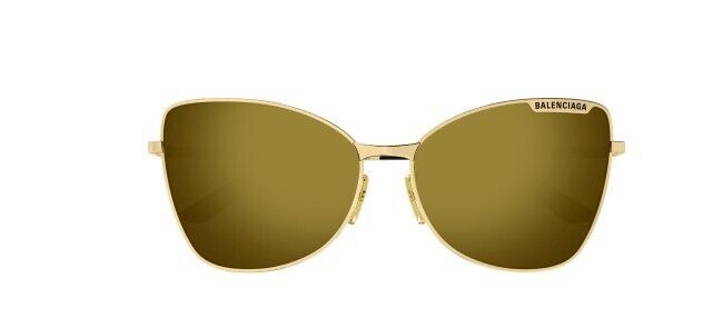 Balenciaga BB 0278S Cat Eye Sunglasses for Women - Gold/Bronze Frame - UV Protection - Luxury Fashion Accessory for Beach, Driving & Outdoor Activities