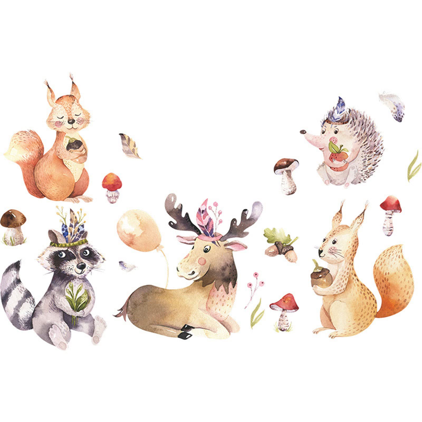 3D Fox Elks Hedgehog Pendant Wall Decor - Adorable Animal-Themed Home Decoration for Bedroom, Living Room & Porch | Perfect for Nursery, Kids Room & Farmhouse Style Interiors