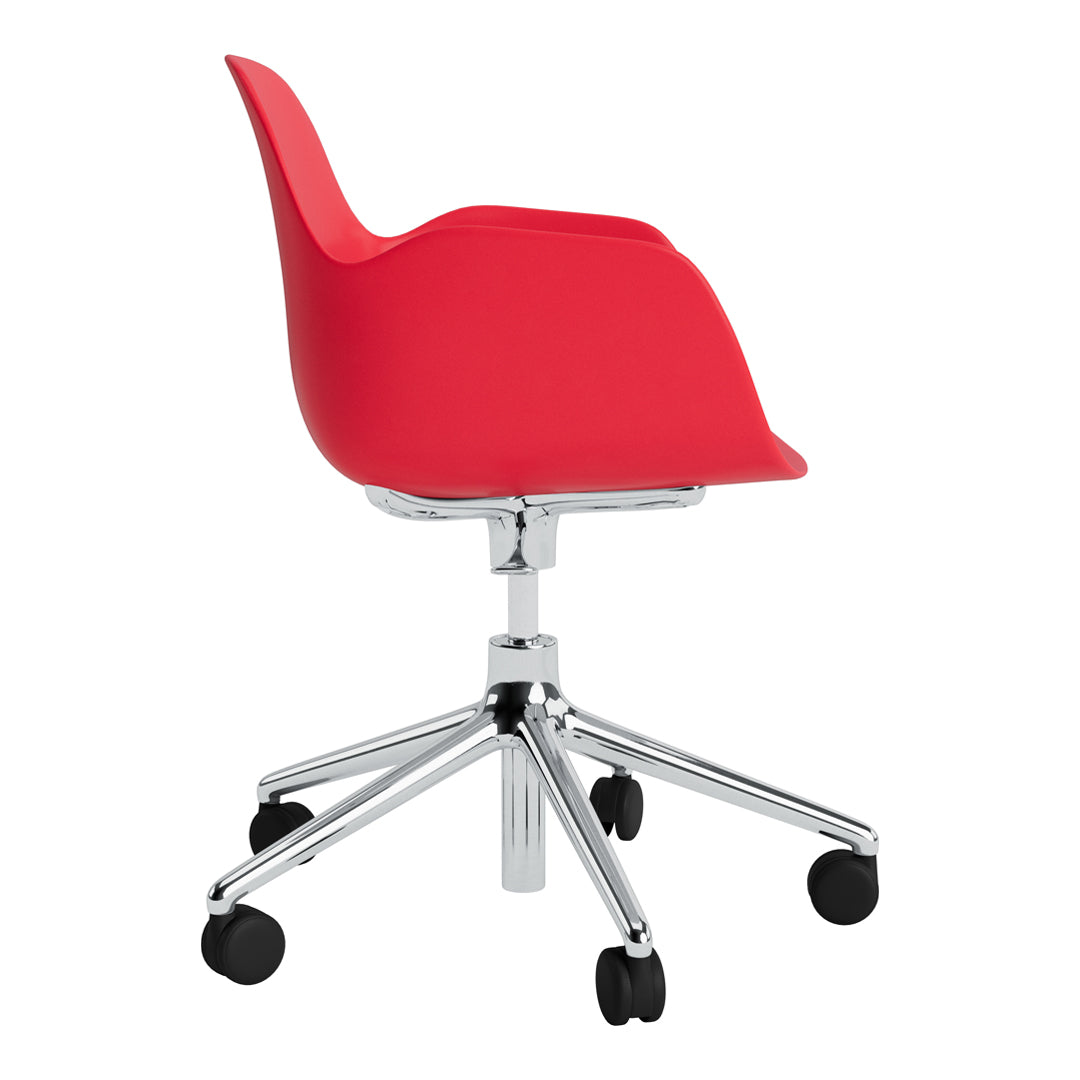Modern Form Armchair with 5W Swivel Base & Gas Lift Mechanism - Ergonomic Office Chair for Home & Workspace Comfort