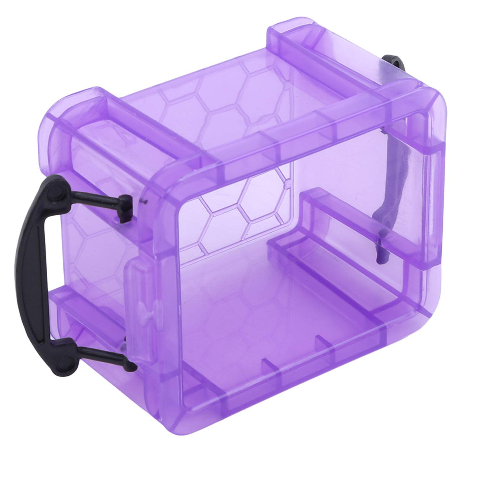 Mini Clear Plastic Storage Box with Locking Lid - Cute Desktop Organizer for Office Supplies, Makeup, Jewelry & Small Accessories - Style 2