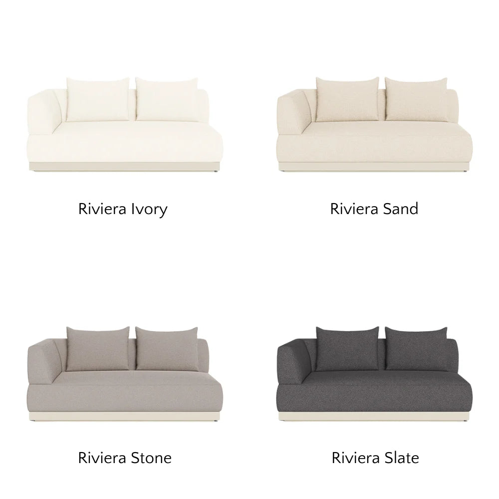 Amalfi 2-Seat Left-Arm Outdoor Sectional Sofa Set - Weather-Resistant Patio Furniture for Garden, Poolside & Backyard Relaxation