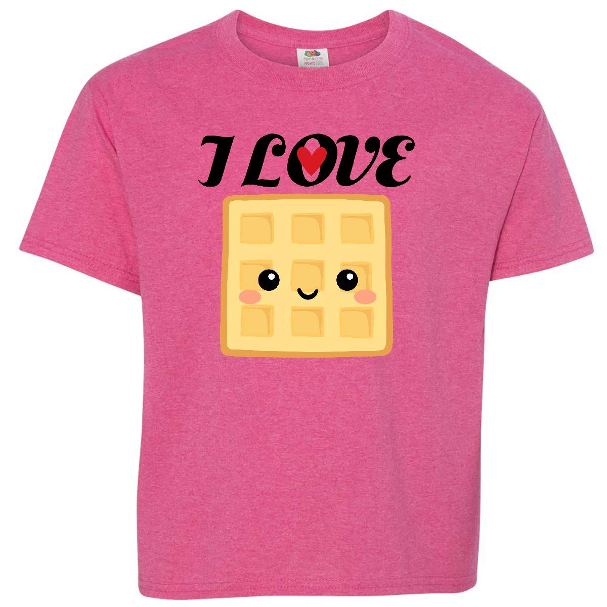 Inktastic Waffle Lover I Love Waffles Youth T-Shirt - Cute Breakfast Themed Graphic Tee for Kids & Teens - Perfect for School, Family Breakfasts & Weekend Outfits