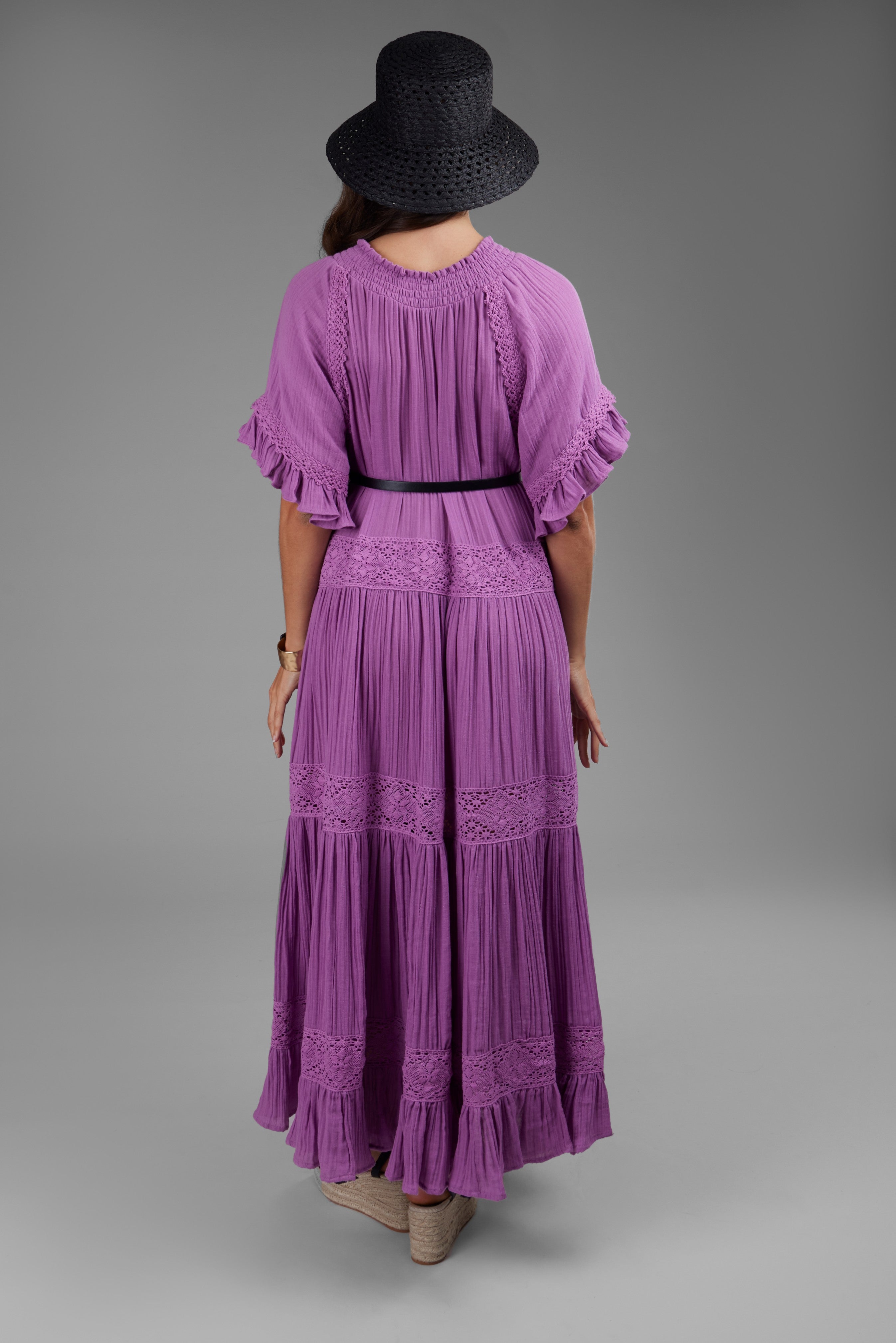 Soft Cotton Long Kaftan Dress for Women - Comfortable Boho Maxi Dress with Pockets - Perfect for Beach Cover Up, Lounge Wear, and Summer Vacation