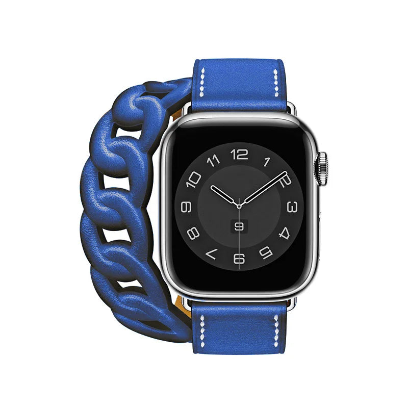 Stylish Double Wrap Leather Bracelet for Women - Elegant Adjustable Gourmette Wristband | Perfect for Casual Wear, Office & Date Nights
