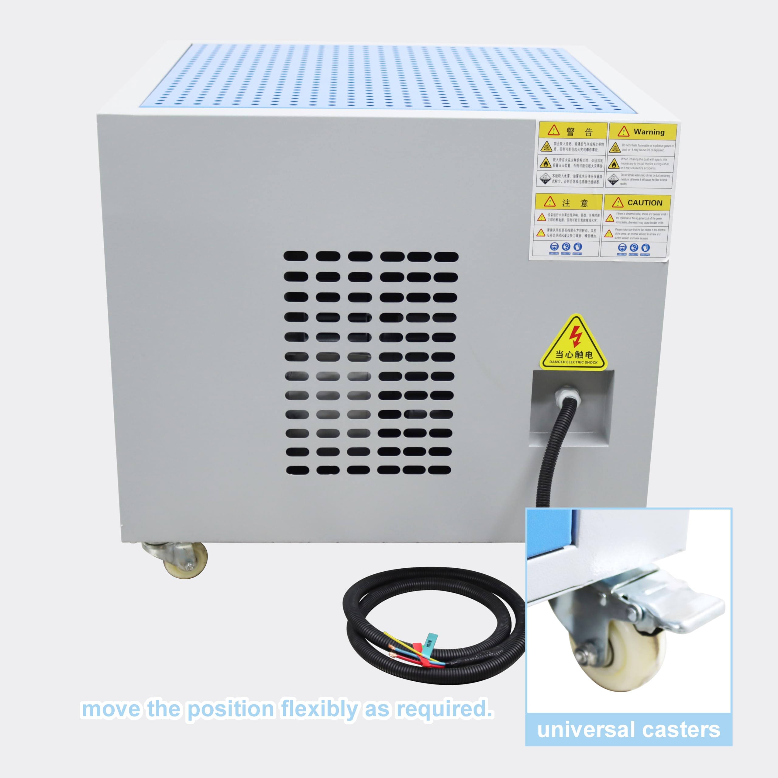 TECHTONGDA 0.8M Flat Workbench with Dust Collection System - 220V 2.2KW Metal Dust Collector & Welding Smoke Purifier for Polishing, Grinding, and Welding | Ideal for Metal Workshops, DIY Projects, and Industrial Workstations