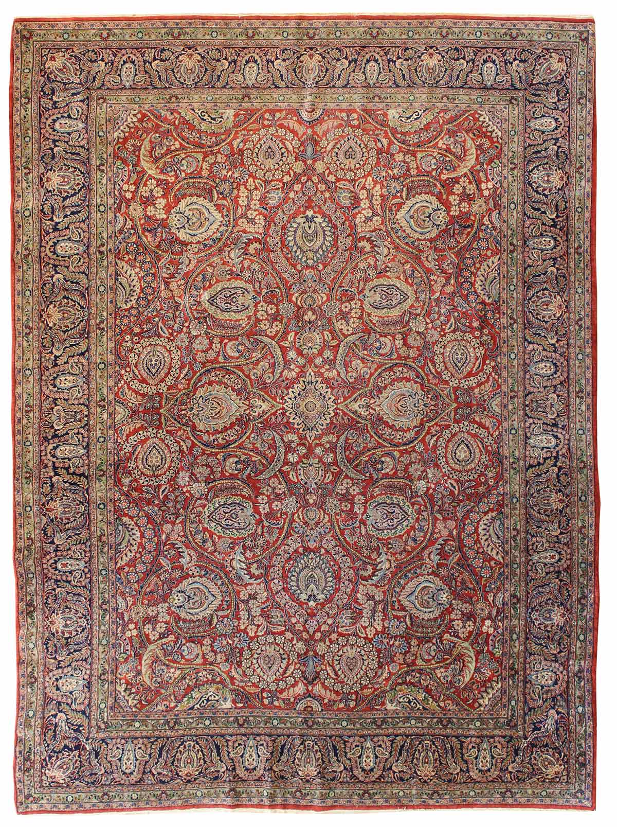 Antique Ekbatan Handwoven Traditional Persian Rug - Vintage Oriental Carpet JF6266 for Living Room, Bedroom & Home Decor