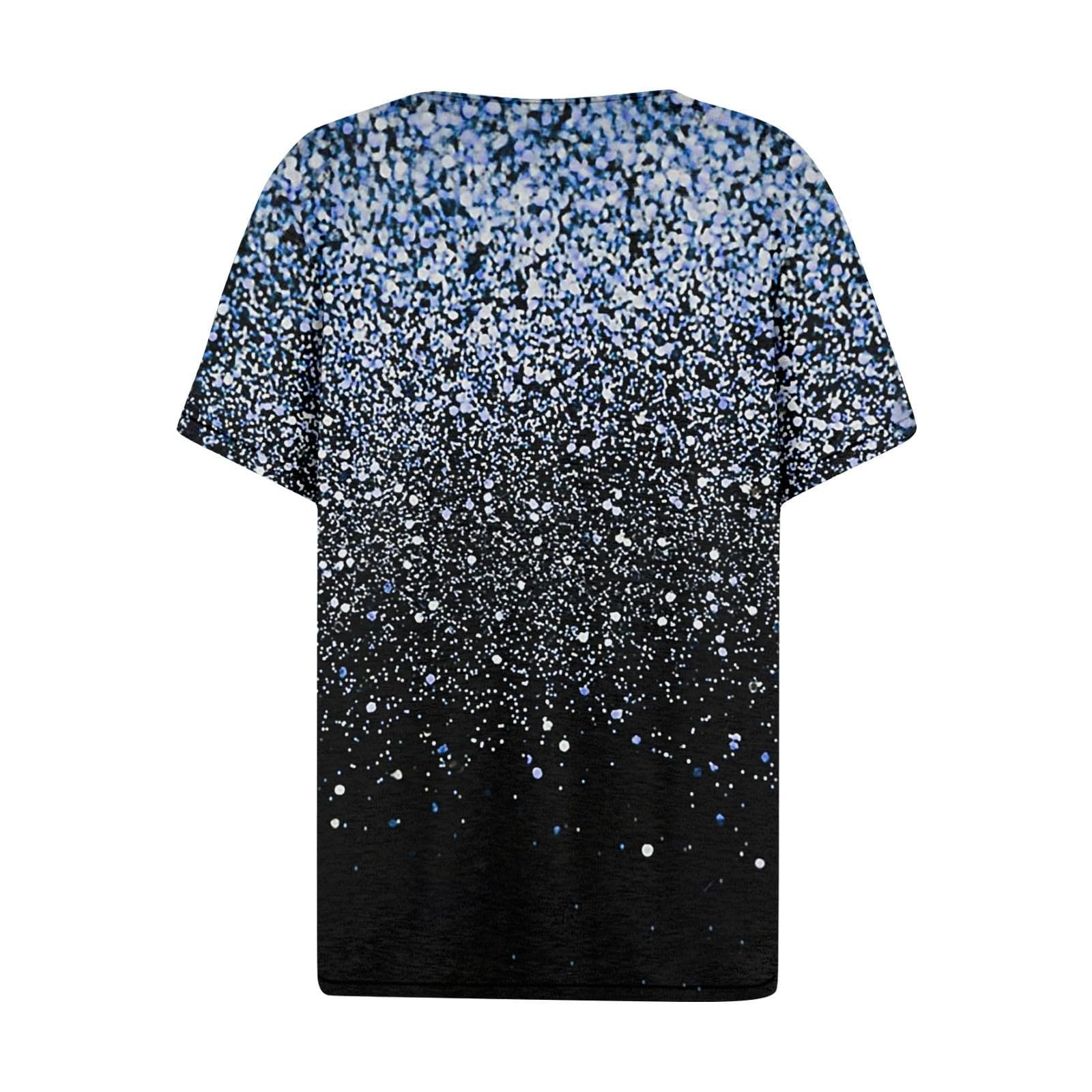 Women's Rhinestone Henley Shirts - Short Sleeve V-Neck Casual Summer Tops & Dressy Blouses | Button Down T-Shirts for Women | Perfect for Office, Date Night & Summer Outfits 2024