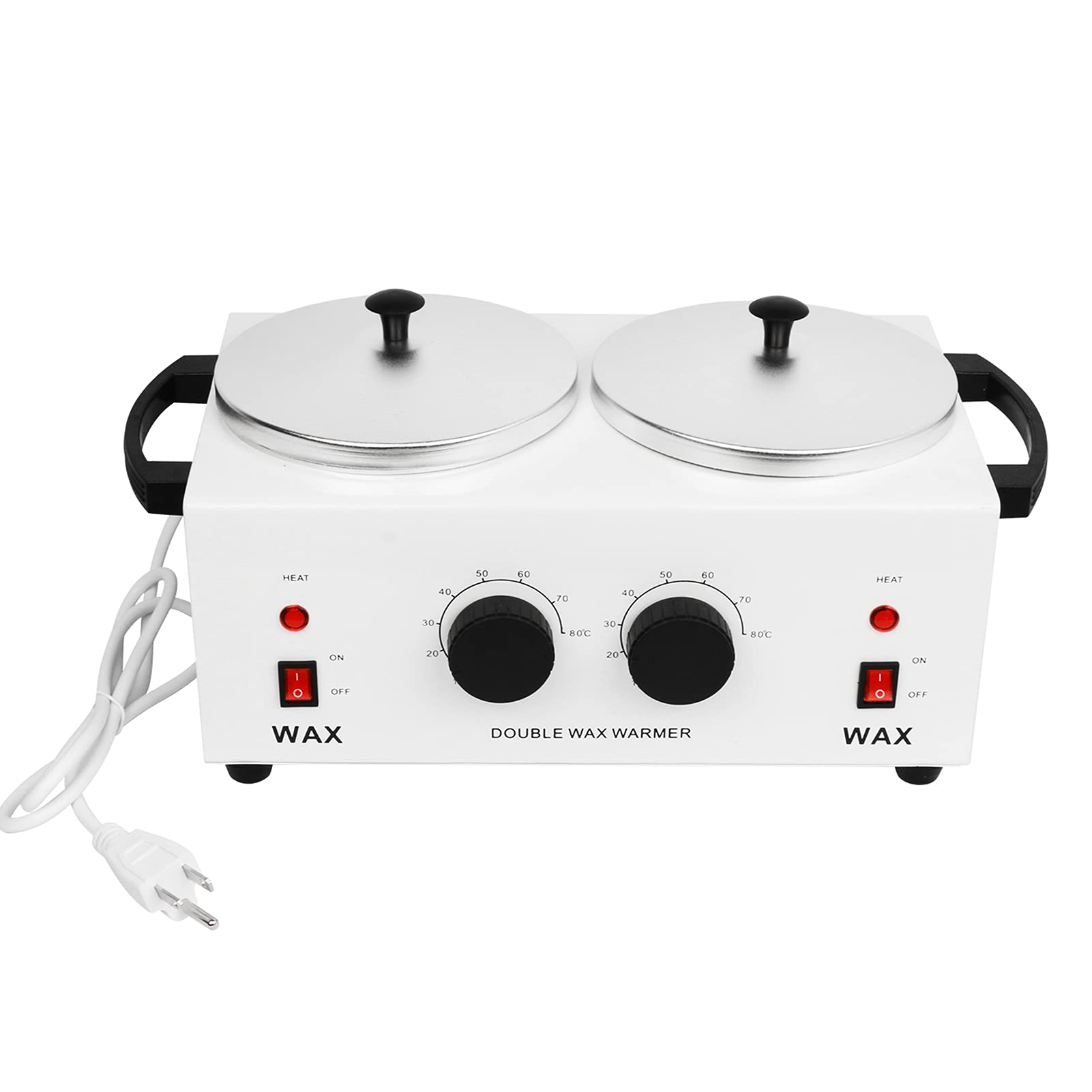 Professional Electric Double Pot Wax Warmer for Hair Removal - Fast Heating Wax Heater Kit for Salon & Home Use - Perfect for Eyebrows, Legs, Bikini Line & Body Waxing