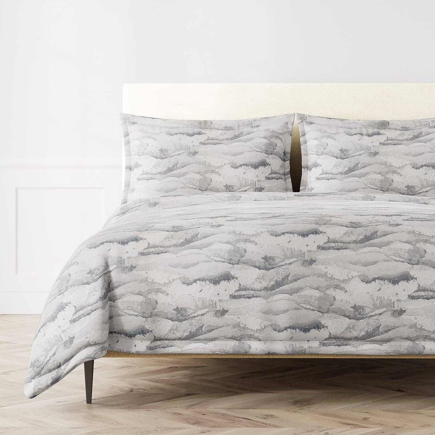 Premium Tempest Duvet Cover Set - Soft Grey Bedding Collection for Queen/King Size - Perfect for Cozy Bedrooms & Guest Rooms