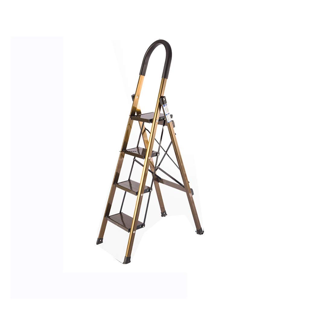 Aluminum Alloy Waterproof 4-Step Ladder & Portable 3-Step Folding Ladder - Multi-Function Stepladder for Clothing Store, Home, Office, and Outdoor Use