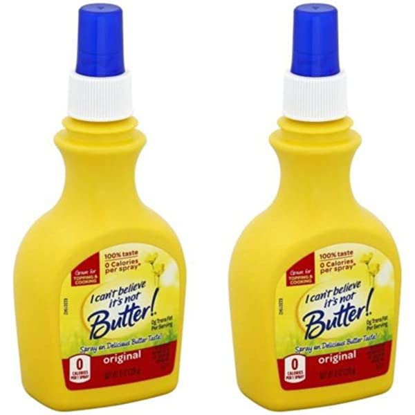 Best Butter Spray Pack of 6 - Non-Stick Cooking Spray for Baking, Grilling & Frying - Healthy Oil Alternative for Pancakes, Popcorn & More