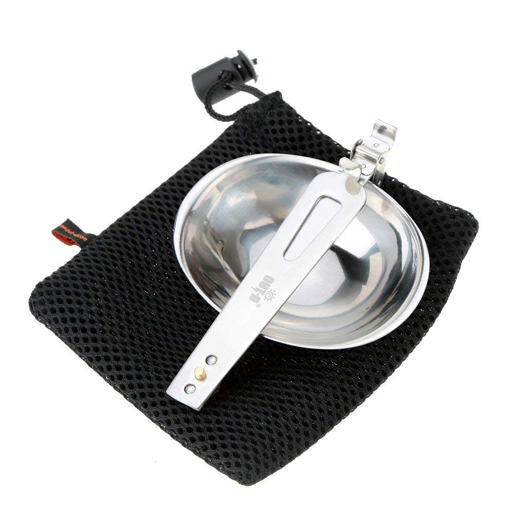 Portable Stainless Steel Camping Spoon & Soup Ladle - Foldable Outdoor Tableware for Hiking, Picnics & Backpacking - Durable Cooking Utensils for Camping Gear & Travel Essentials