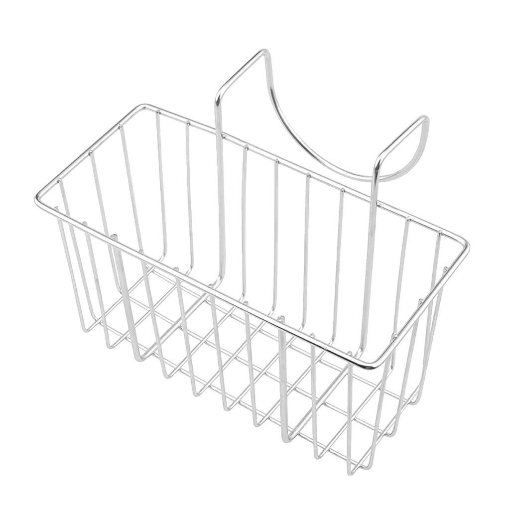 No Hole Sink Caddy - Kitchen Drainer Rack for Sponge, Brush & Dishwashing Tools | Space Saving Organizer for Sink, Countertop & Bar Use