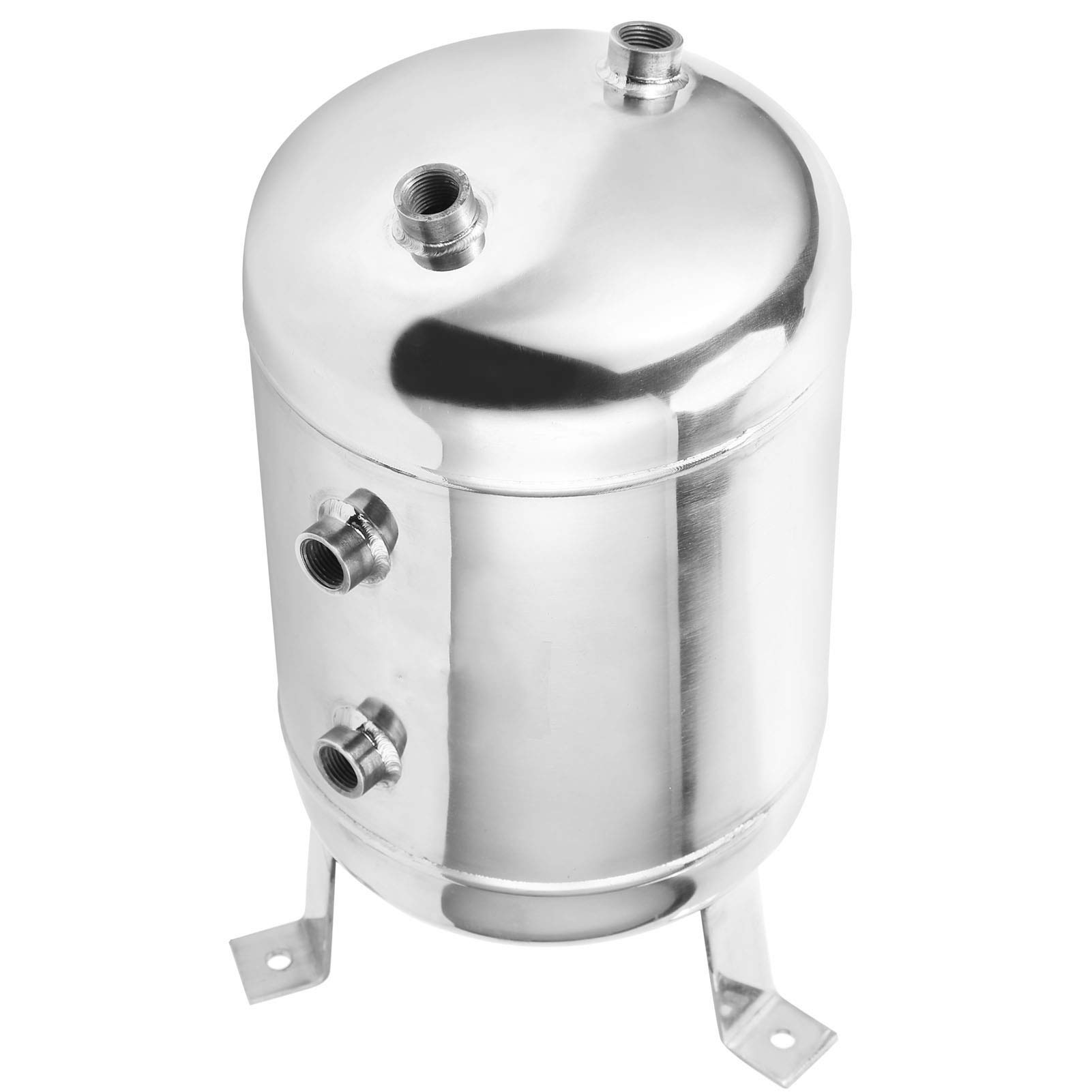 5-Port Air Reservoir Tank with Mirror Finish & Strong Welding - Industrial Air Compressor Accessory for Pneumatic Tools & Production Lines