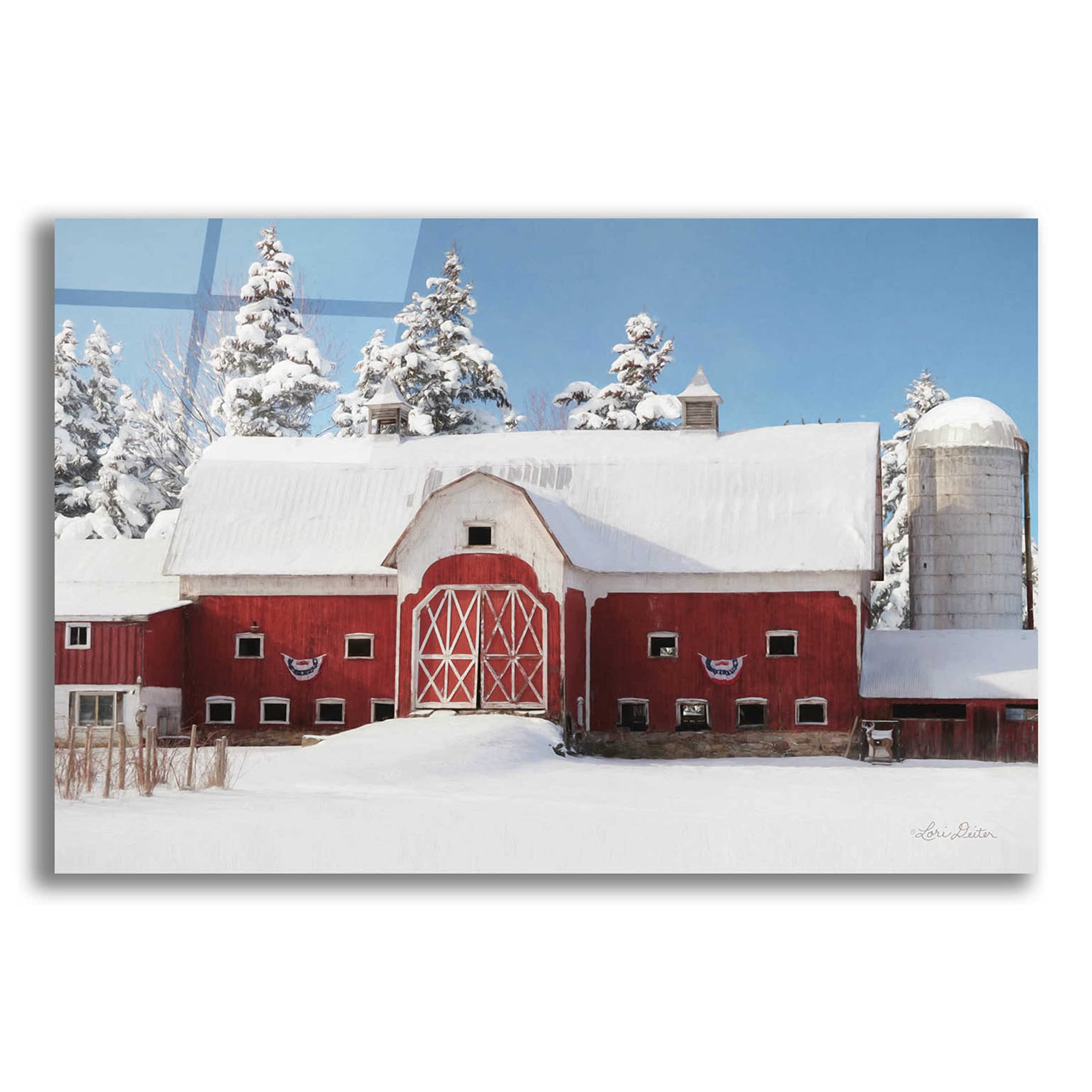 Epic Art 'Red, White and Cold' by Lori Deiter - 24