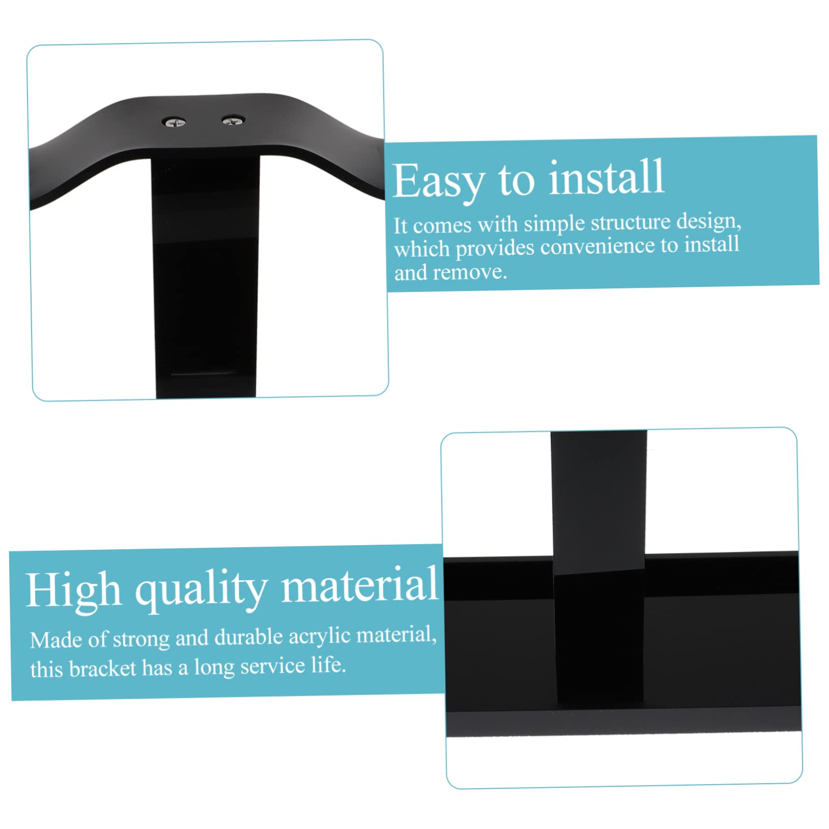Mikikit 3-Pack Headphone Stand Holder - Wall Mount & Desk Hook Organizer for Gaming Headsets, Headphones | Perfect for Office, Home, Gaming Setup & Workspace Organization
