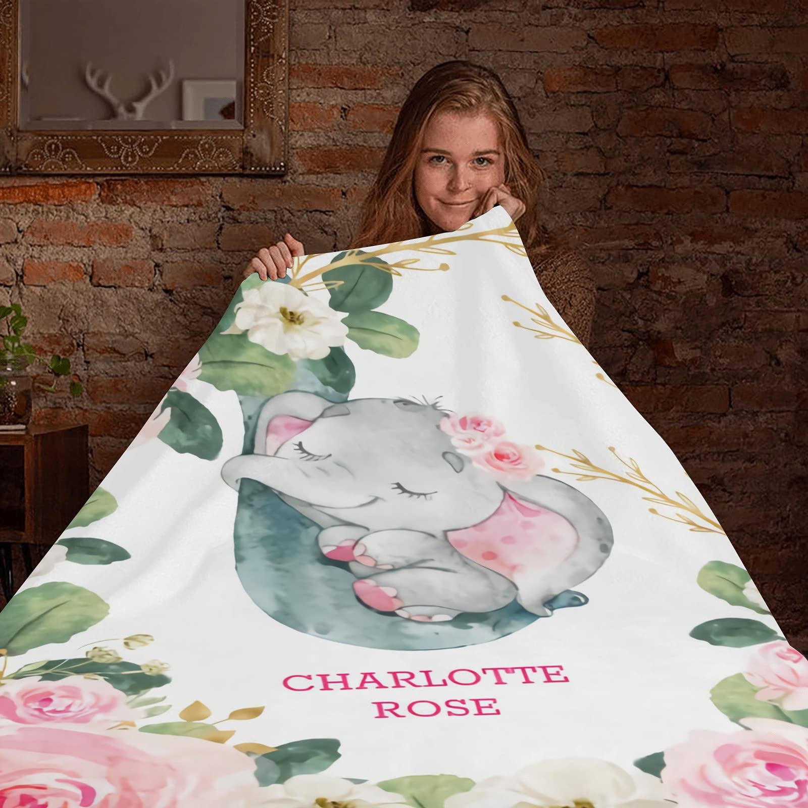 Personalized Baby Name Blanket - Custom Embroidered Soft Blanket for Newborns | Baby Shower Gift for Boys & Girls | Neutral Nursery Decor | Perfect for Crib, Stroller & Photo Shoots