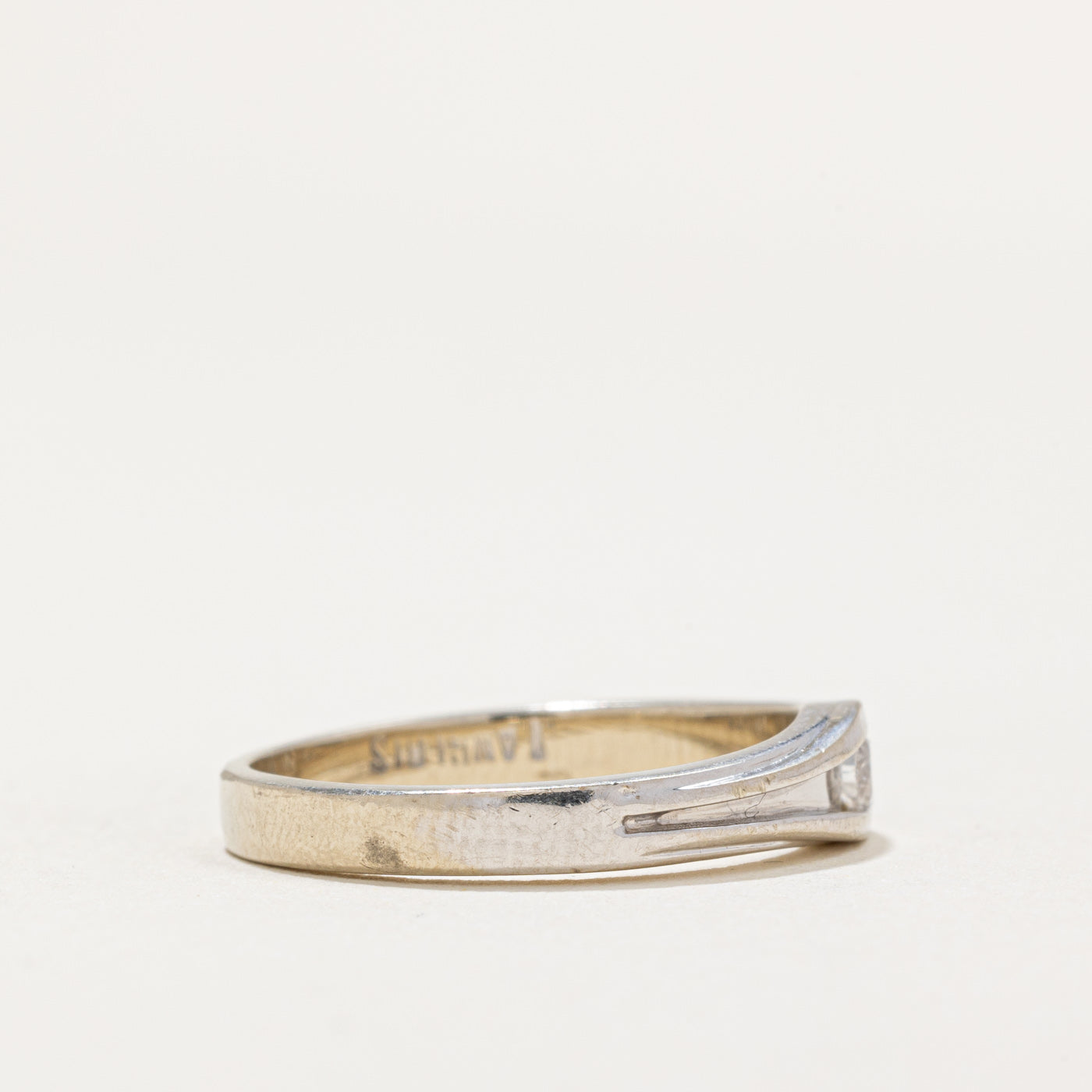 0.08ct Tension Set Diamond Tapered Ring - Size 6.25 | Elegant Wedding Band, Anniversary Gift for Her | Perfect for Engagement, Proposal & Special Occasions